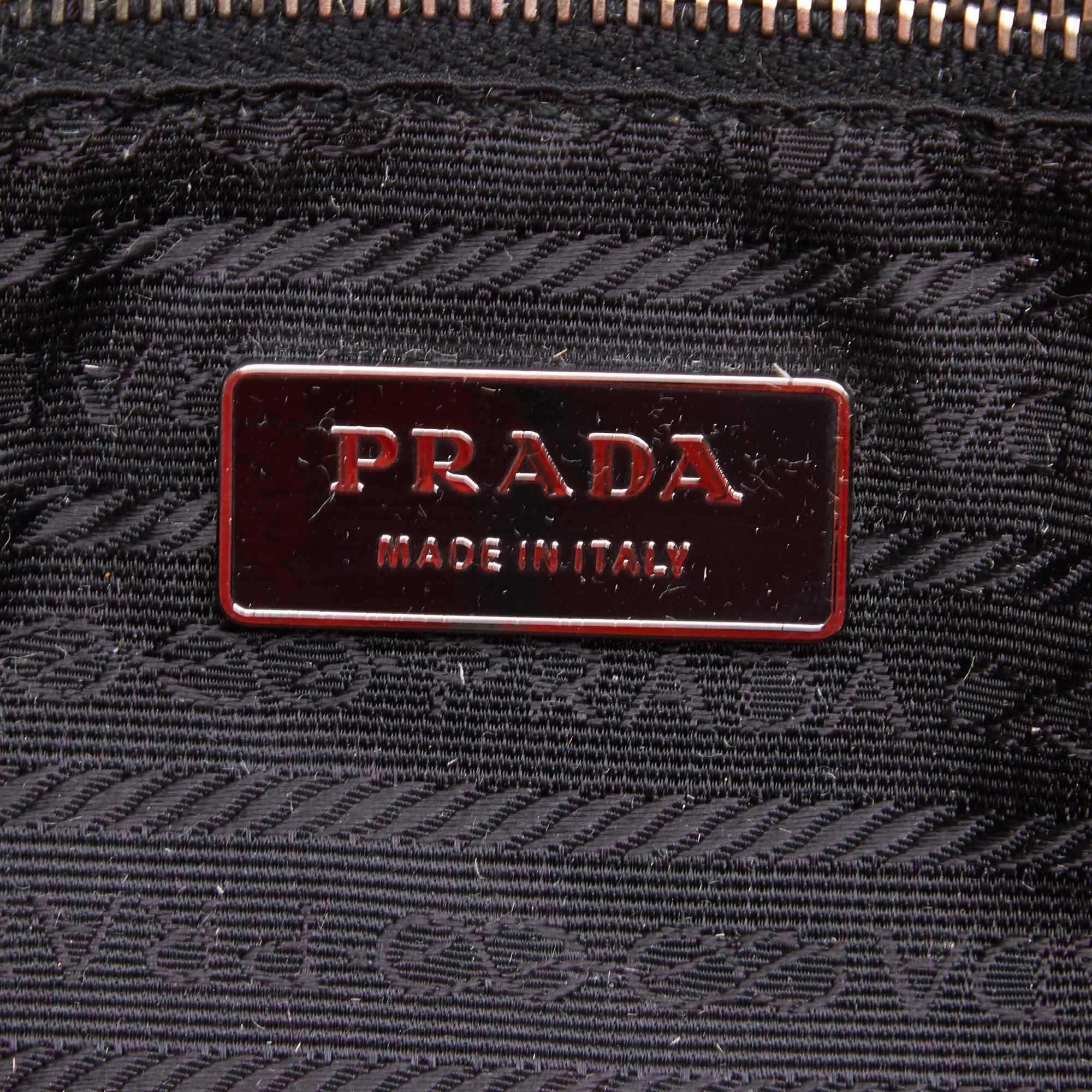 Vintage Authentic Prada Brown Handbag Italy w Authenticity Card Padlock MEDIUM  For Sale 1