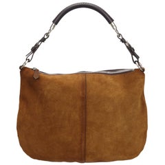 Vintage Authentic Prada Brown Shoulder Bag Italy w Authenticity Card MEDIUM