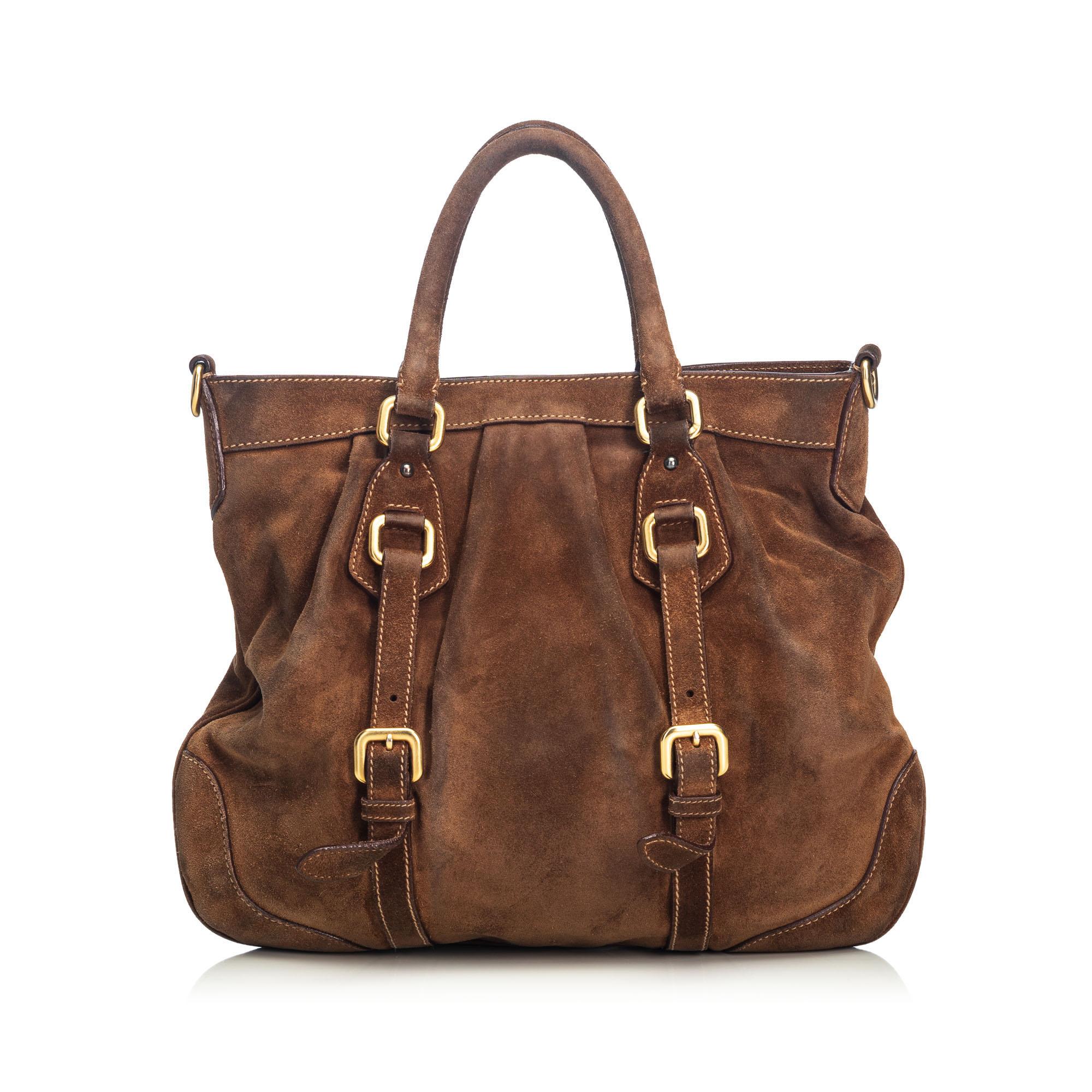 vintage suede prada bag