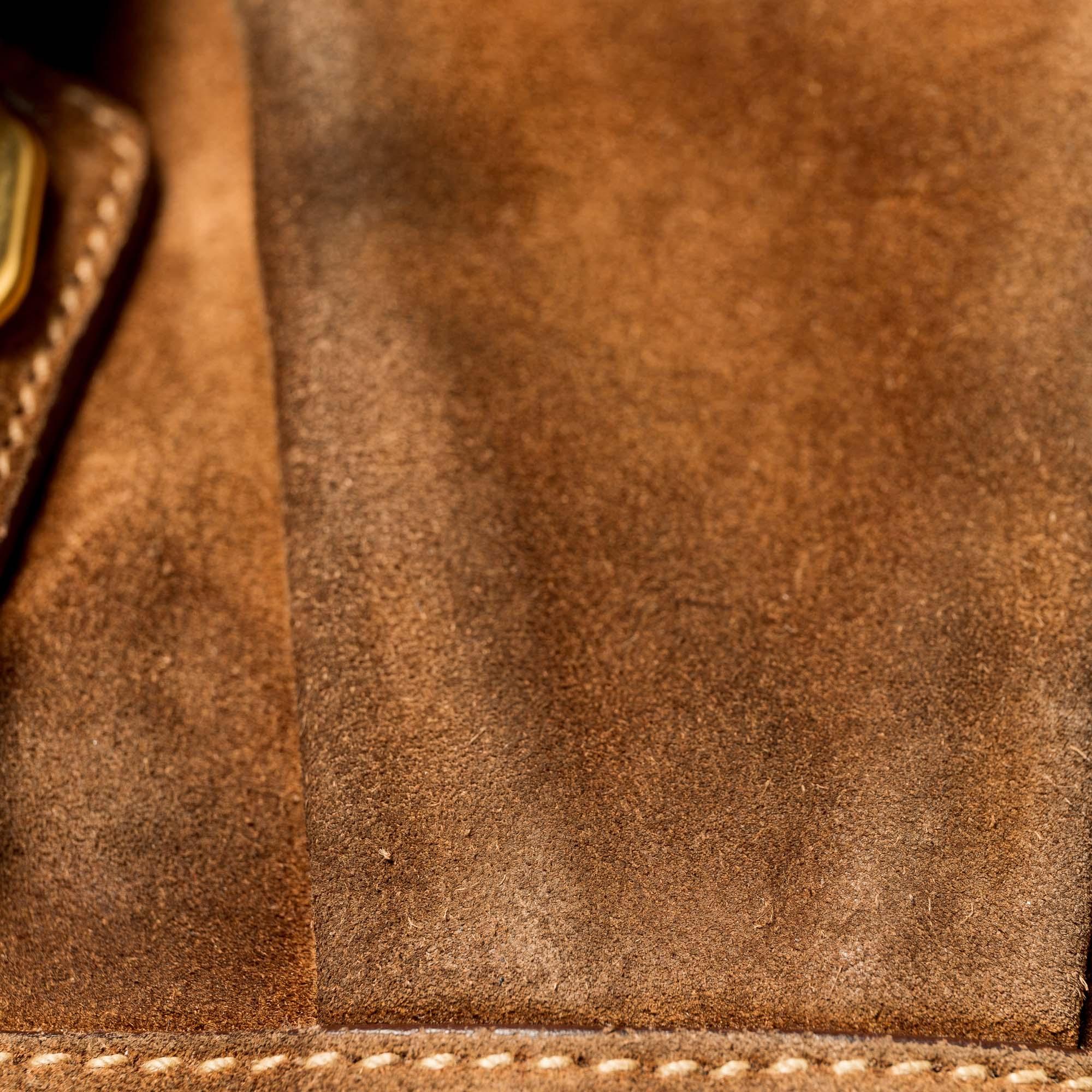 Vintage Authentic Prada Brown Suede Leather Satchel Italy w/ Dust Bag MEDIUM 1
