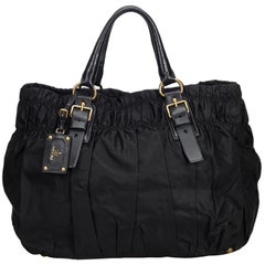 Authentische Prada Gathered Tote Bag mit Aufbewahrungsbeutel LARGE, Vintage