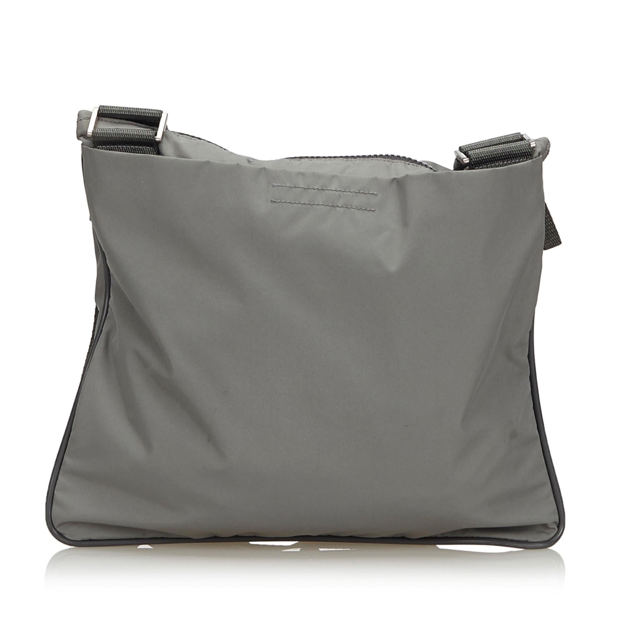 prada grey nylon bag