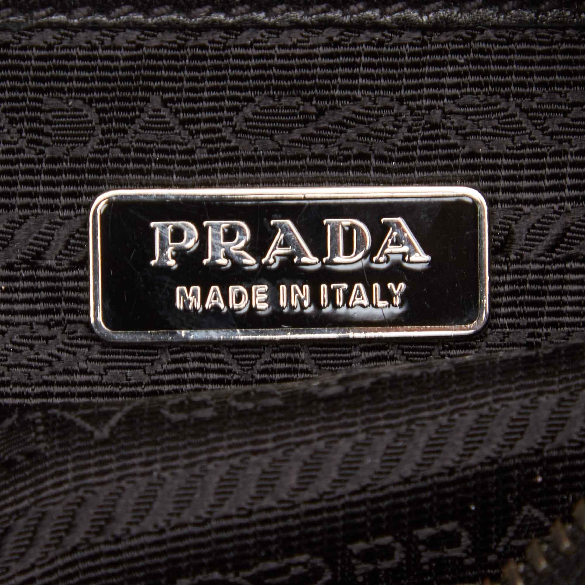Vintage Authentic Prada Leather Baguette w Dust Bag Authenticity Card SMALL  For Sale 1