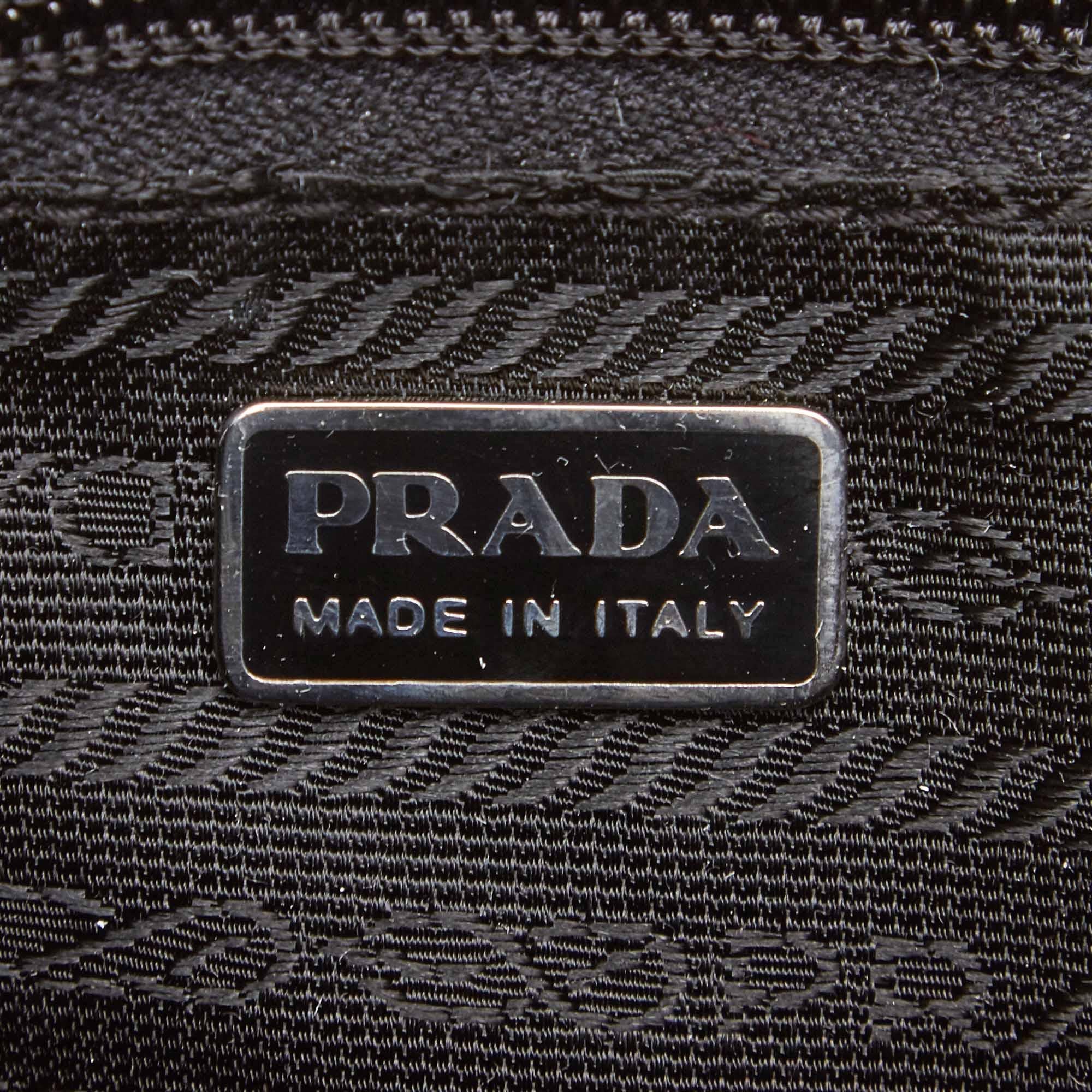 Vintage Authentic Prada Leather Perforated Shoulder Bag w Authenticity Card  For Sale 1