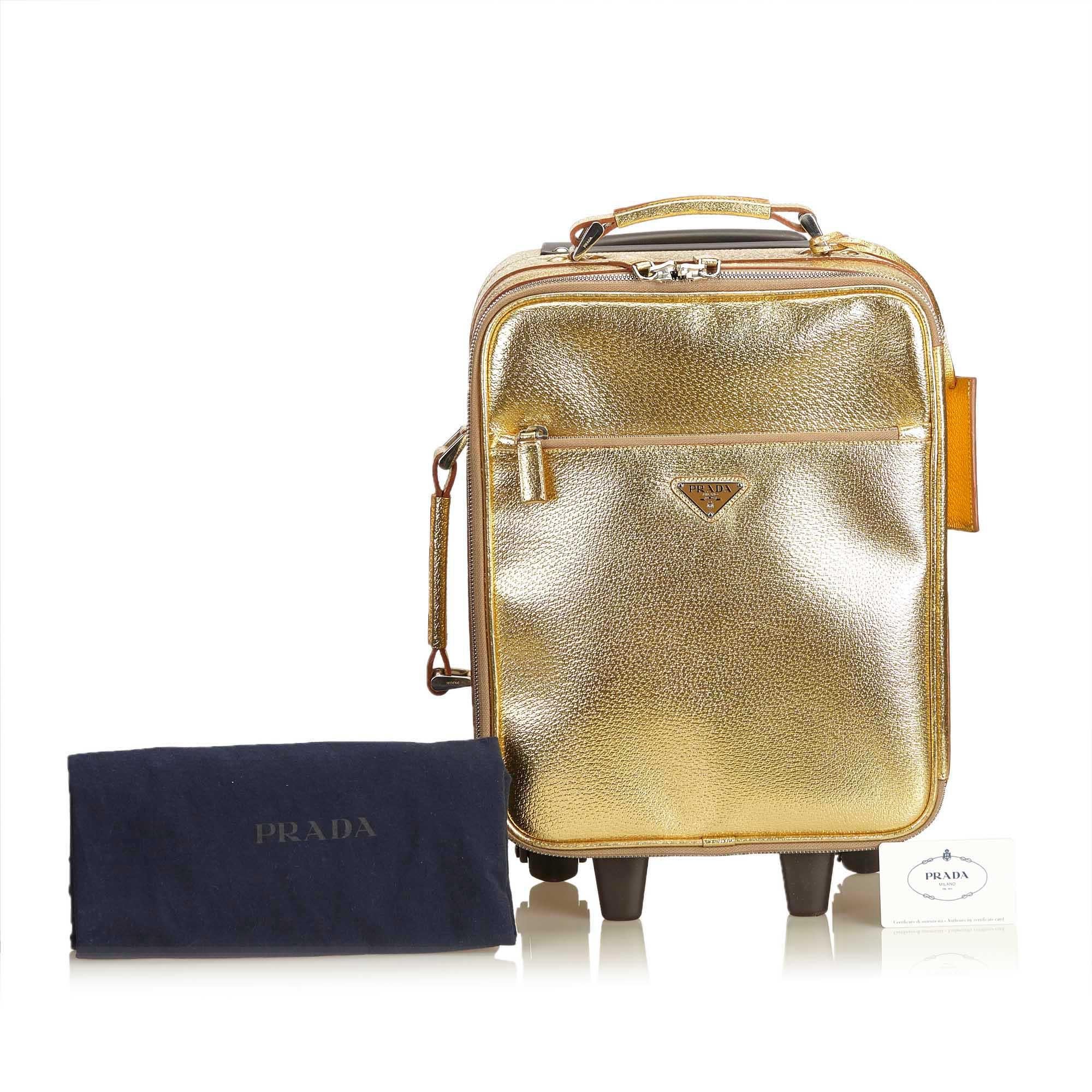 Vintage Authentic Prada Leather Trolley w Dust Bag Authenticity Card LARGE  For Sale 6