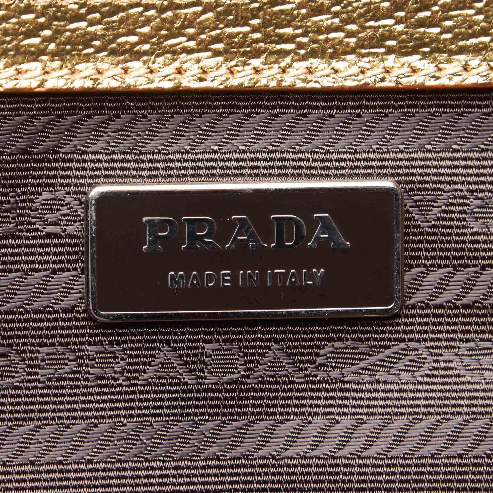 Vintage Authentic Prada Leather Trolley w Dust Bag Authenticity Card LARGE  For Sale 1