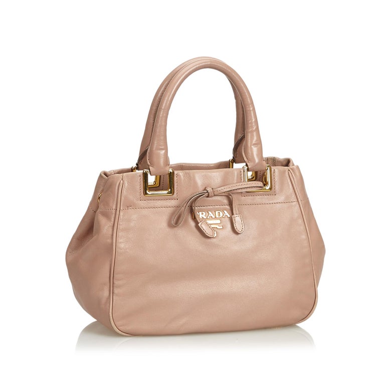 light pink leather satchel