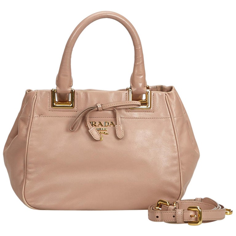 light pink leather satchel
