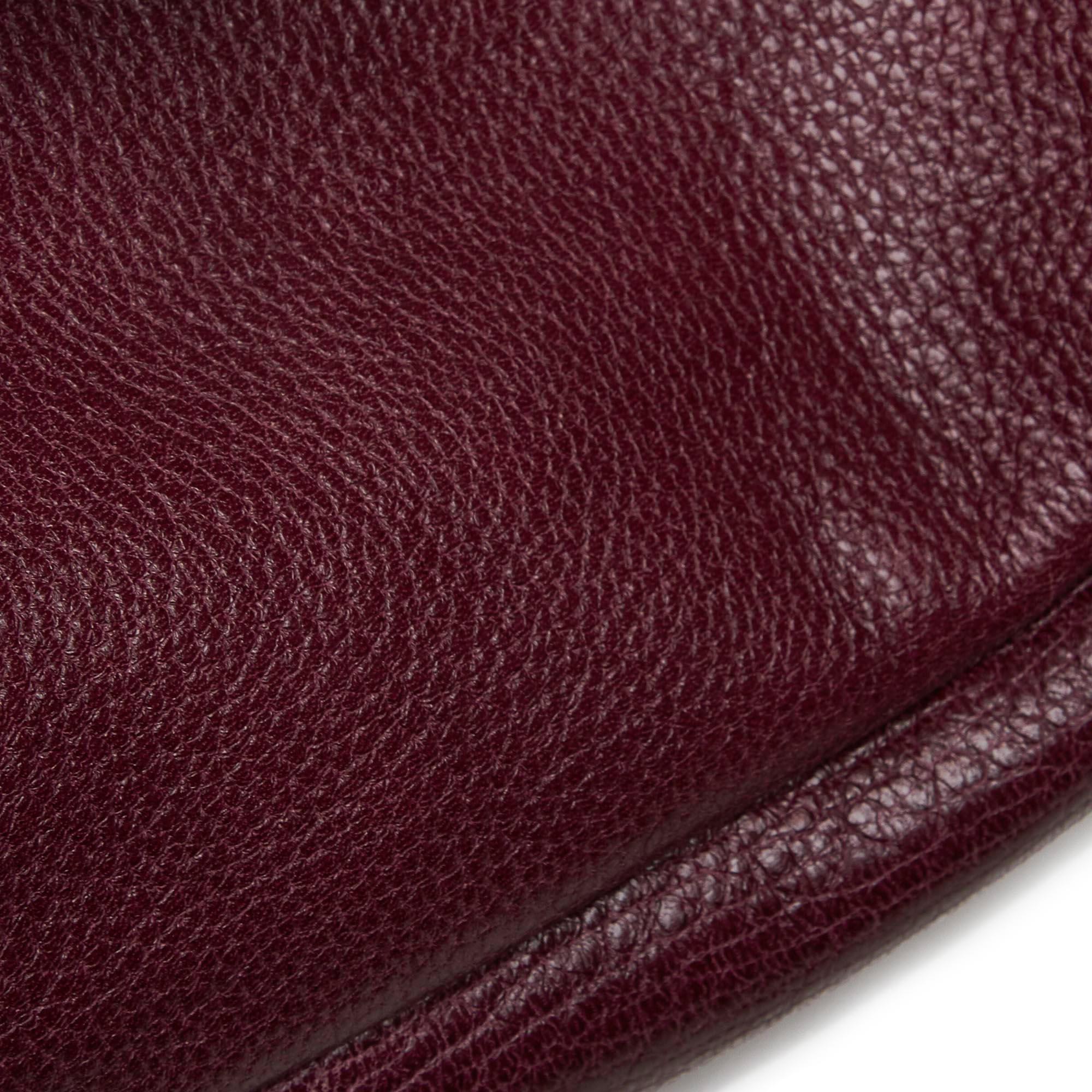 Vintage Authentic Prada Purple Leather Handbag Italy w/ Dust Bag MEDIUM 2