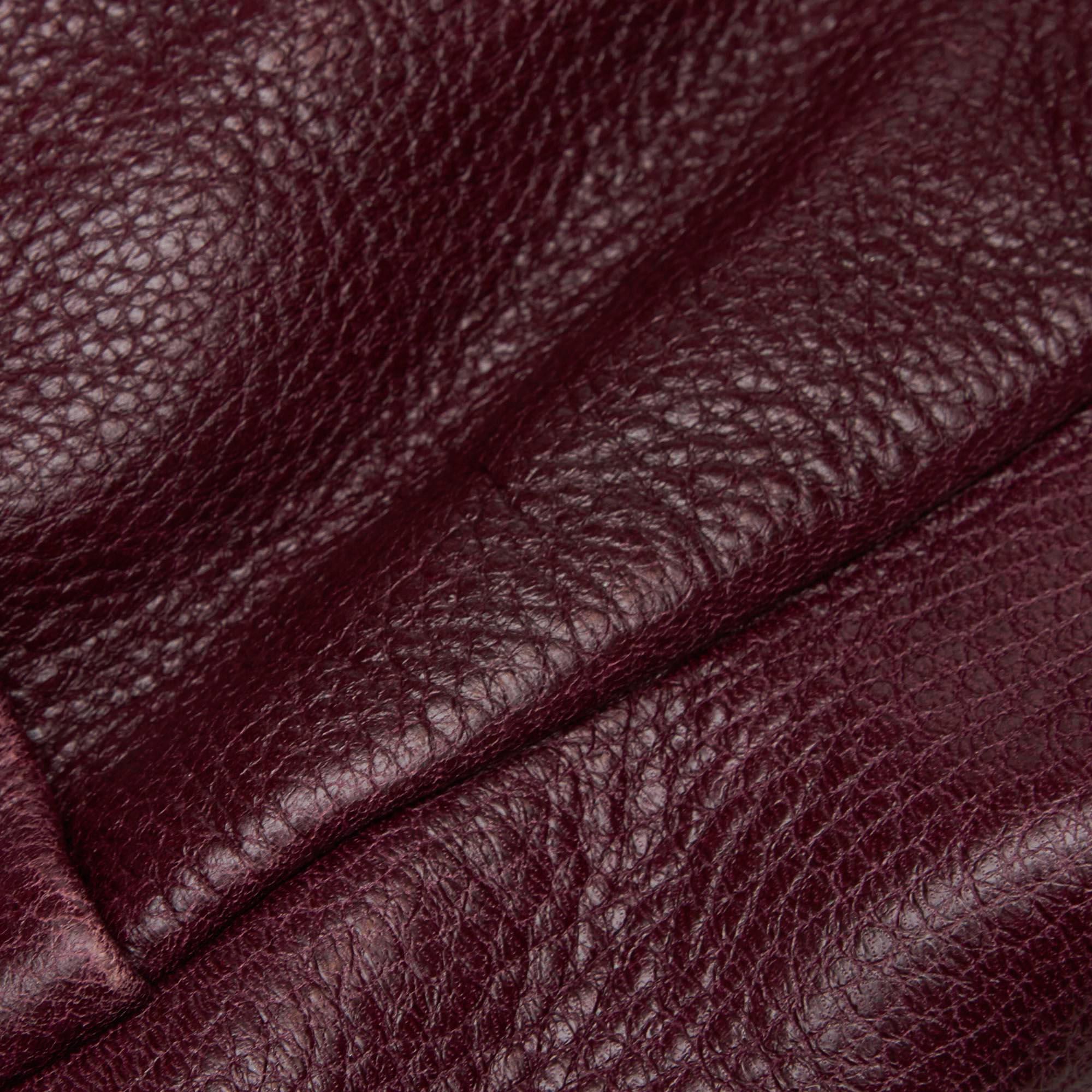 Vintage Authentic Prada Purple Leather Handbag Italy w/ Dust Bag MEDIUM 4