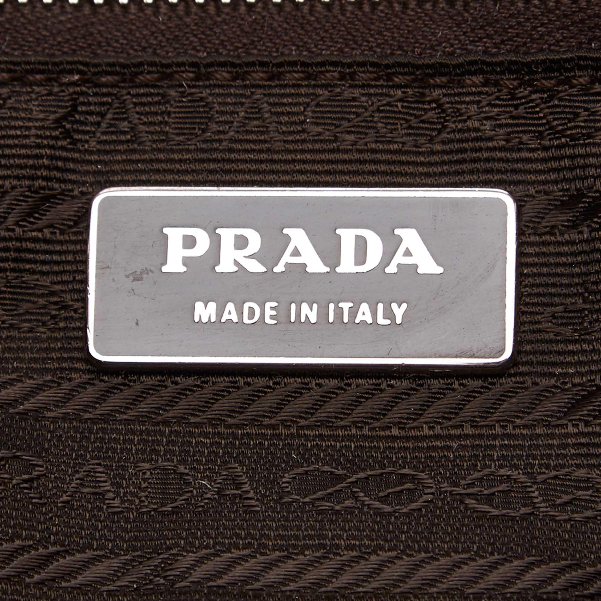 Vintage Authentic Prada Purple Tote Bag Italy w Authenticity Card LARGE  For Sale 2