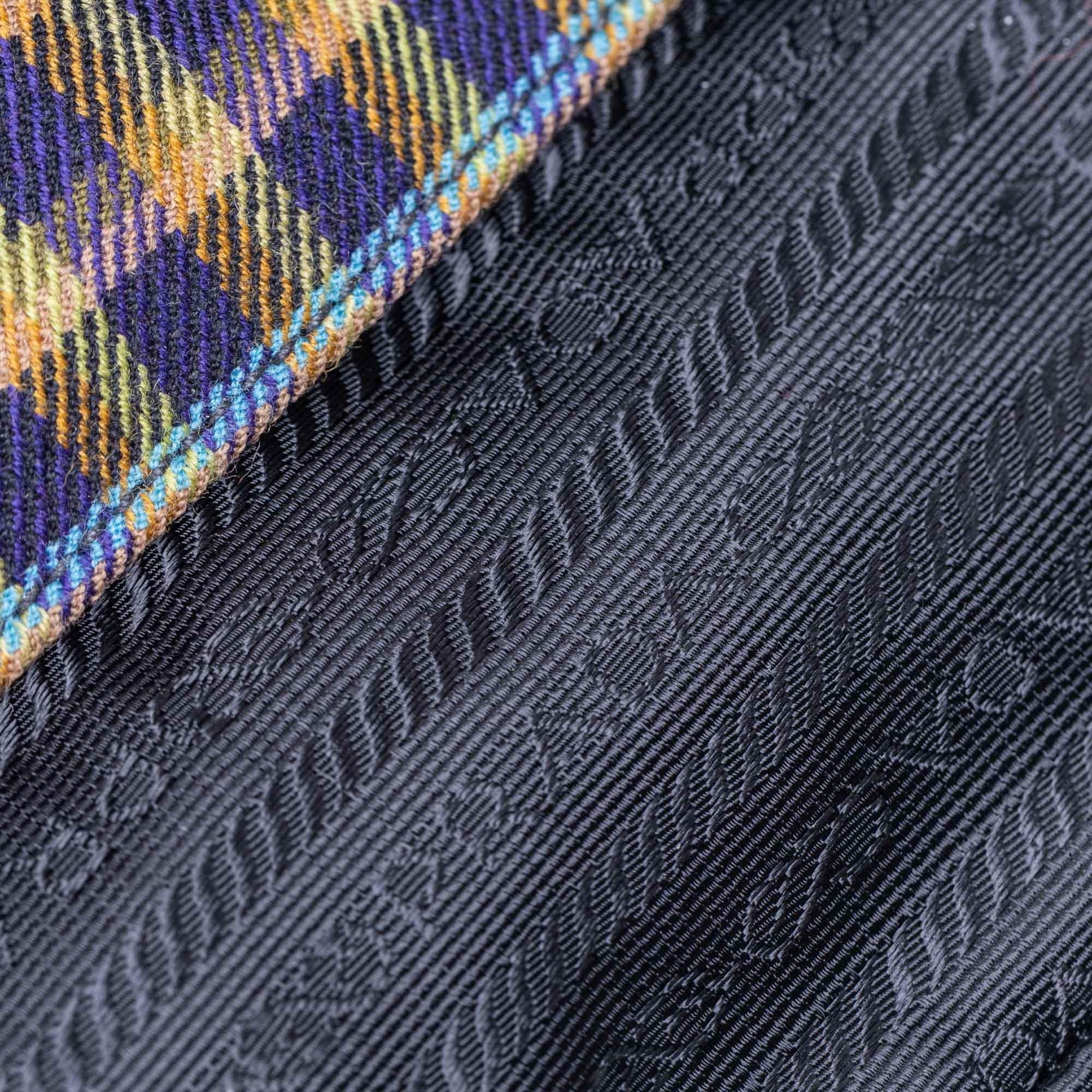 Vintage Authentic Prada Purple Wool Fabric Chain Baguette Italy SMALL 4