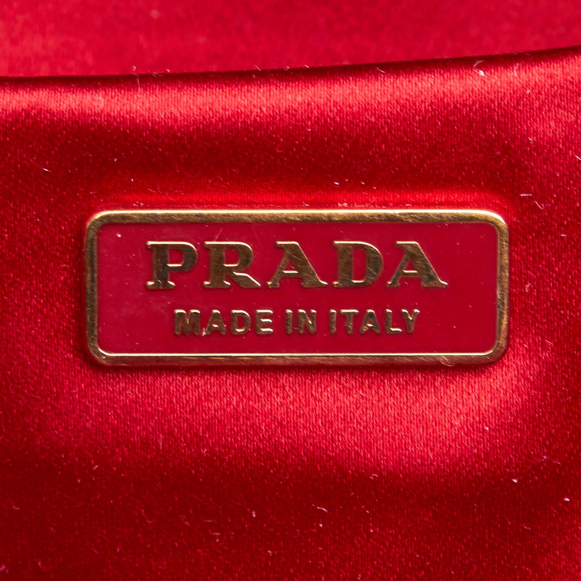 Vintage Authentic Prada Red Leather Dome Satchel ITALY SMALL  For Sale 2