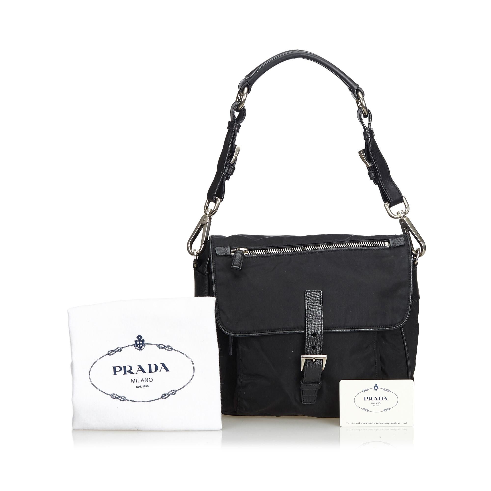 Vintage Authentic Prada Shoulder Bag Italy w Dust Bag Authenticity Card SMALL  For Sale 4