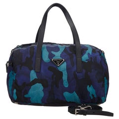 Vintage Authentic Prada Stampato Shoulder Bag w Dust Bag Authenticity Card