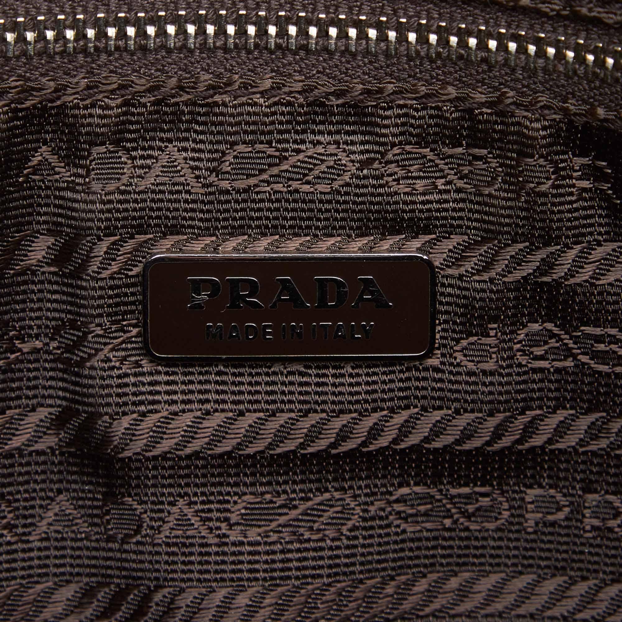 Vintage Authentic Prada White Zebra Print Handbag Italy MEDIUM In Good Condition In Orlando, FL