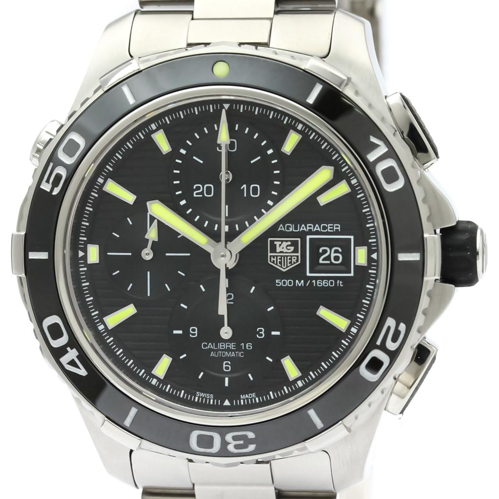 The Aquaracer features a stainless case and strap, and automatic movement. Watch specifications: Face: about 3.8cm, Case: about 4.3cm, Belt width: around 1.7cm, Bracelet: around 20.5cm. It carries as B+ condition rating.

Dimensions:
Length: 4.3
