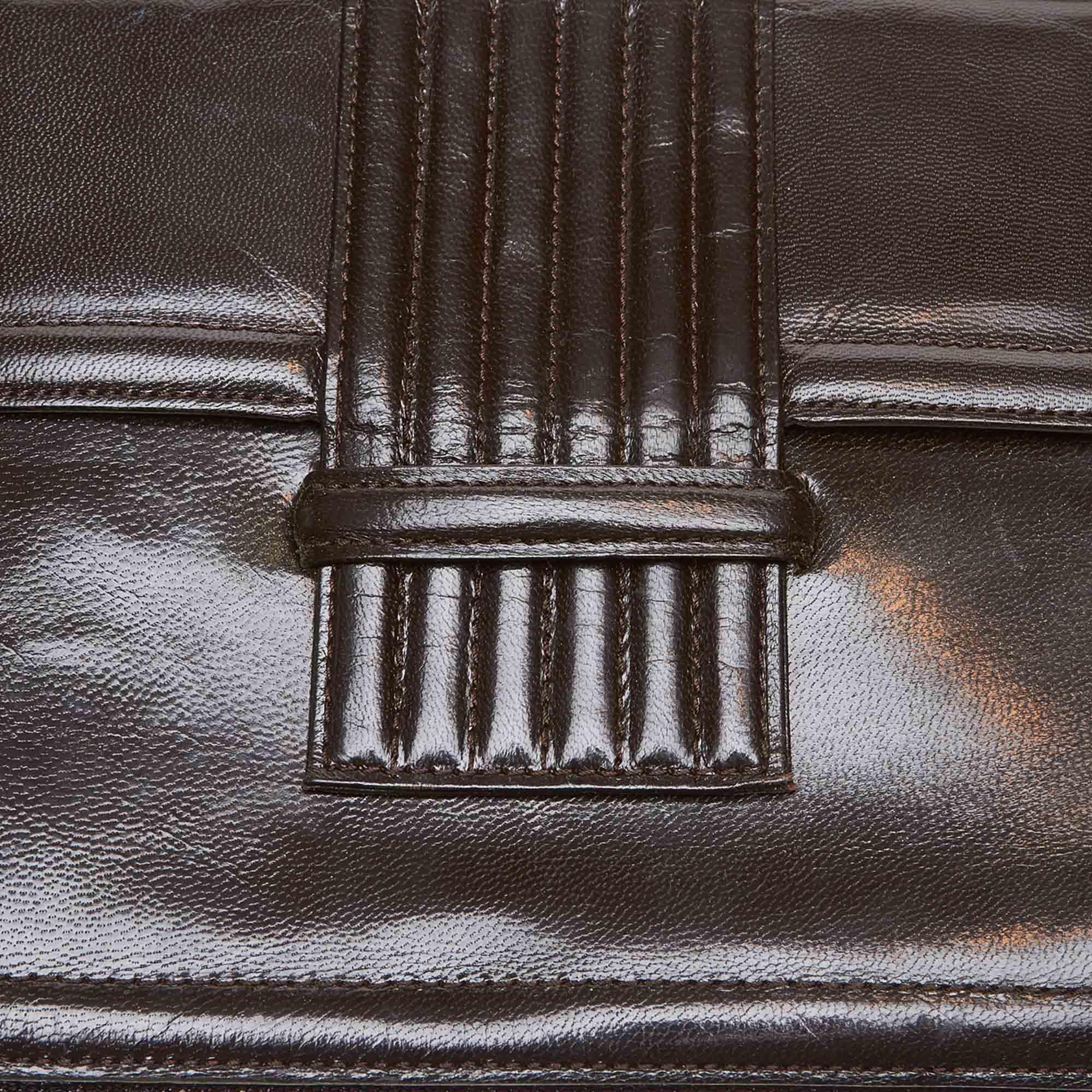 Vintage Authentic YSL Black Leather Shoulder Bag France SMALL  For Sale 5