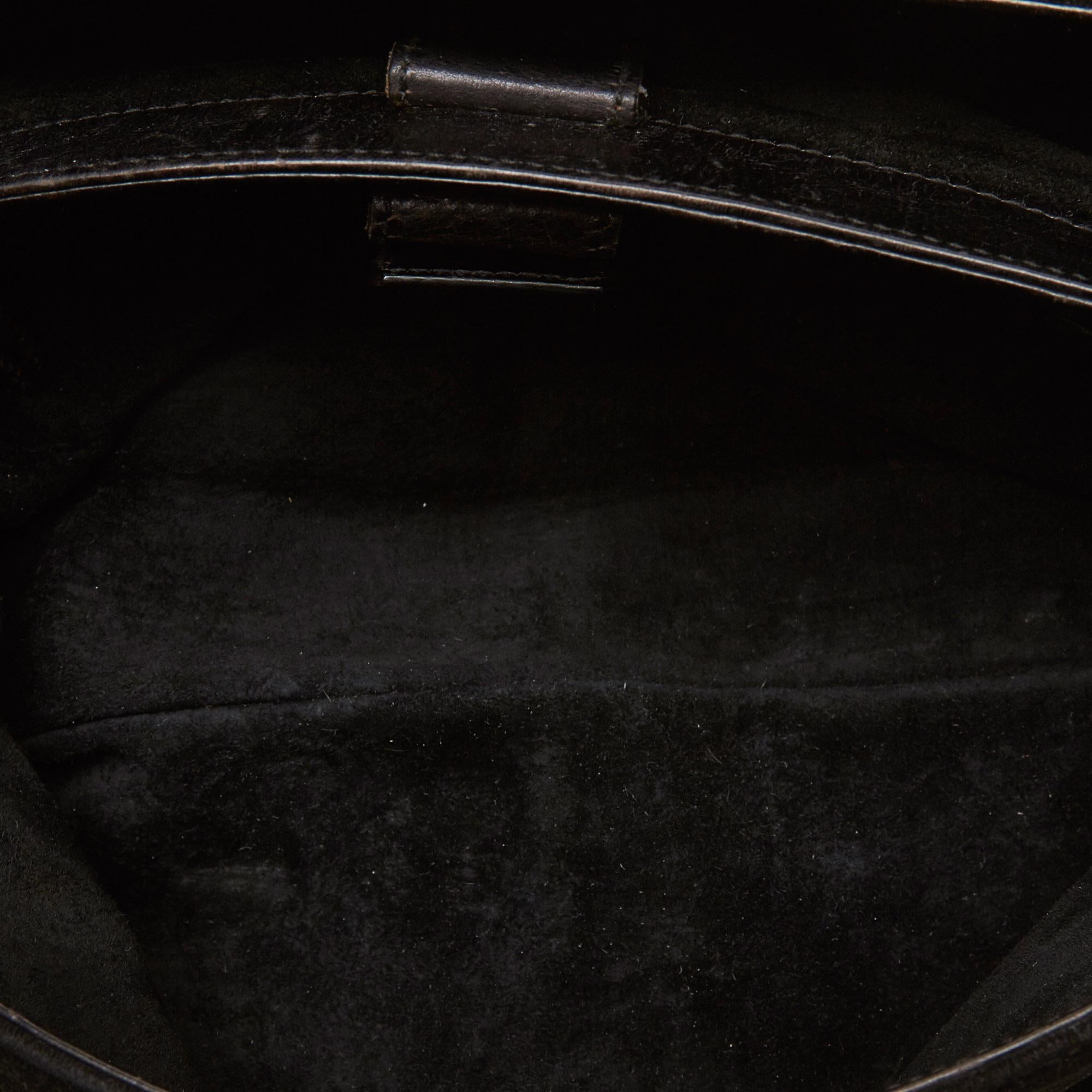 Vintage Authentic YSL Black Mombasa Shoulder Bag France w Dust Bag MEDIUM  For Sale 1