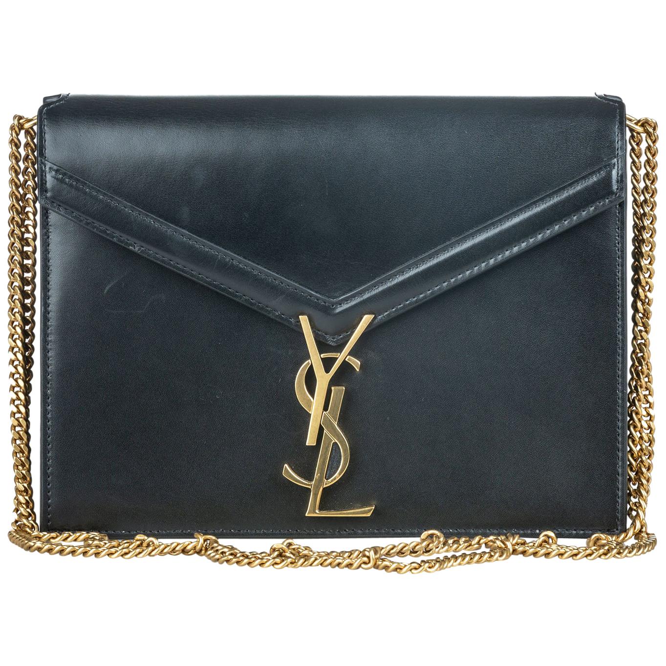 Vintage Authentic YSL Marceau Chain Shoulder Bag w Dust Bag Authenticity Card 