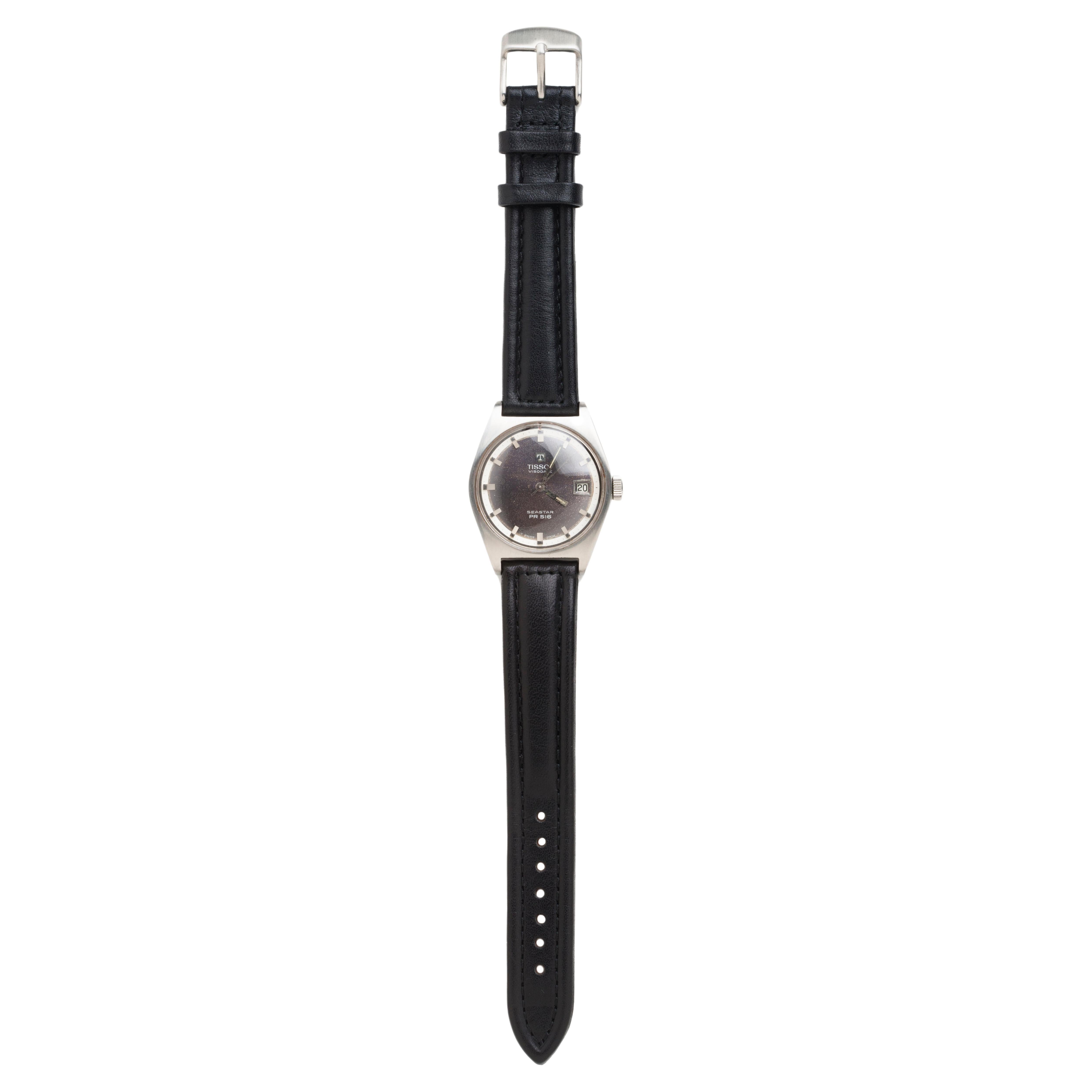 Vintage automatic swiss watch, Tissot VisoDate SeaStar PR 516, ca. 1965.  For Sale
