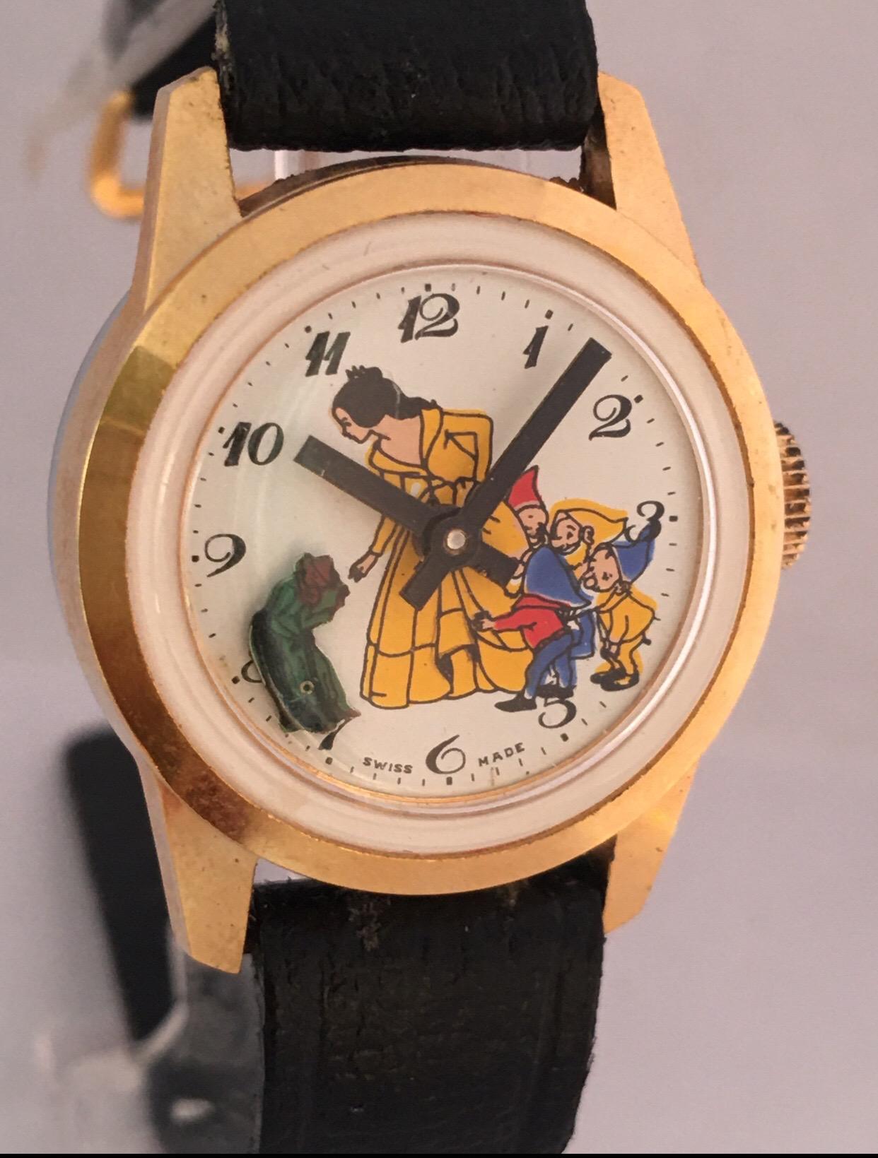 This beautiful vintage hand winding Swiss made watch is in good condition condition and it is running well. Visible signs of ageing and wear with tiny light on the watch case. It comes with a presentation box.
Please study the images carefully as
