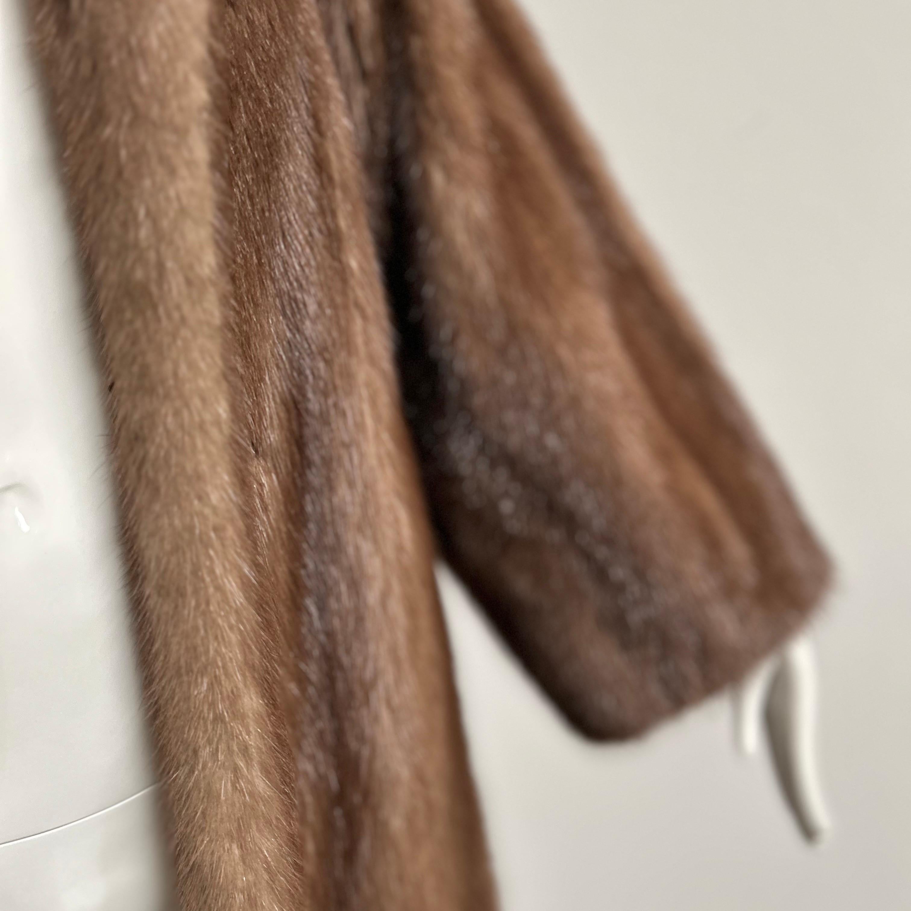 Vintage Autumn Haze Full Length Saga Mink Fur Coat Size M-L 2