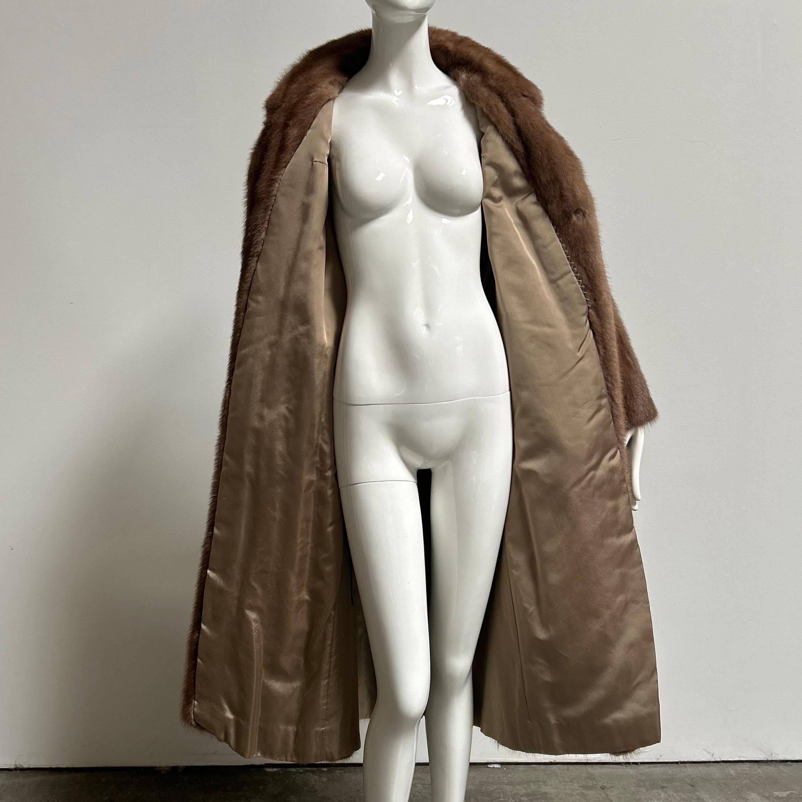 Vintage Autumn Haze Full Length Saga Mink Fur Coat Size M-L 4