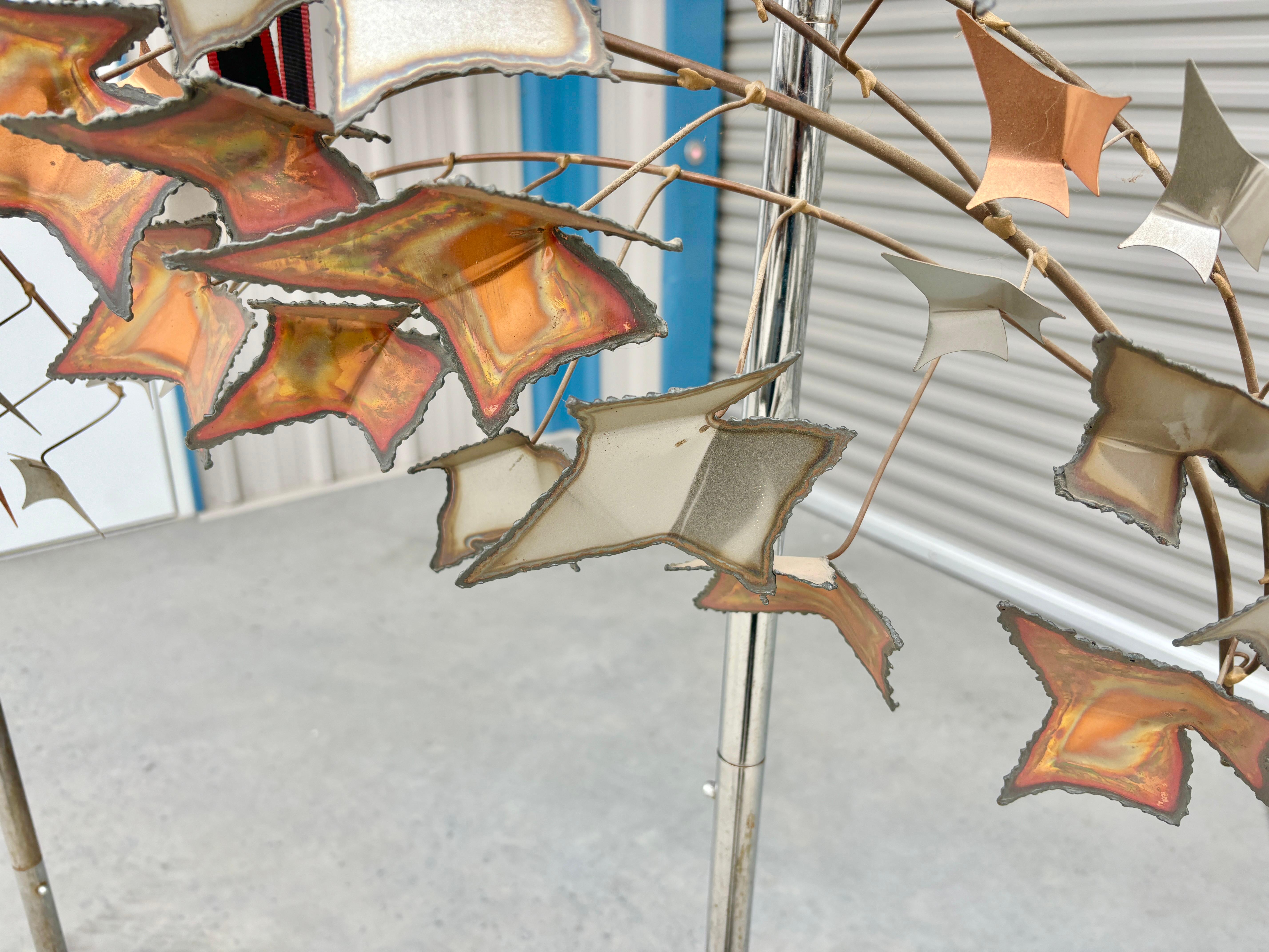 Mid-Century Modern Vintage Autumn Leaf Sculpture by Curtis Jere For Sale