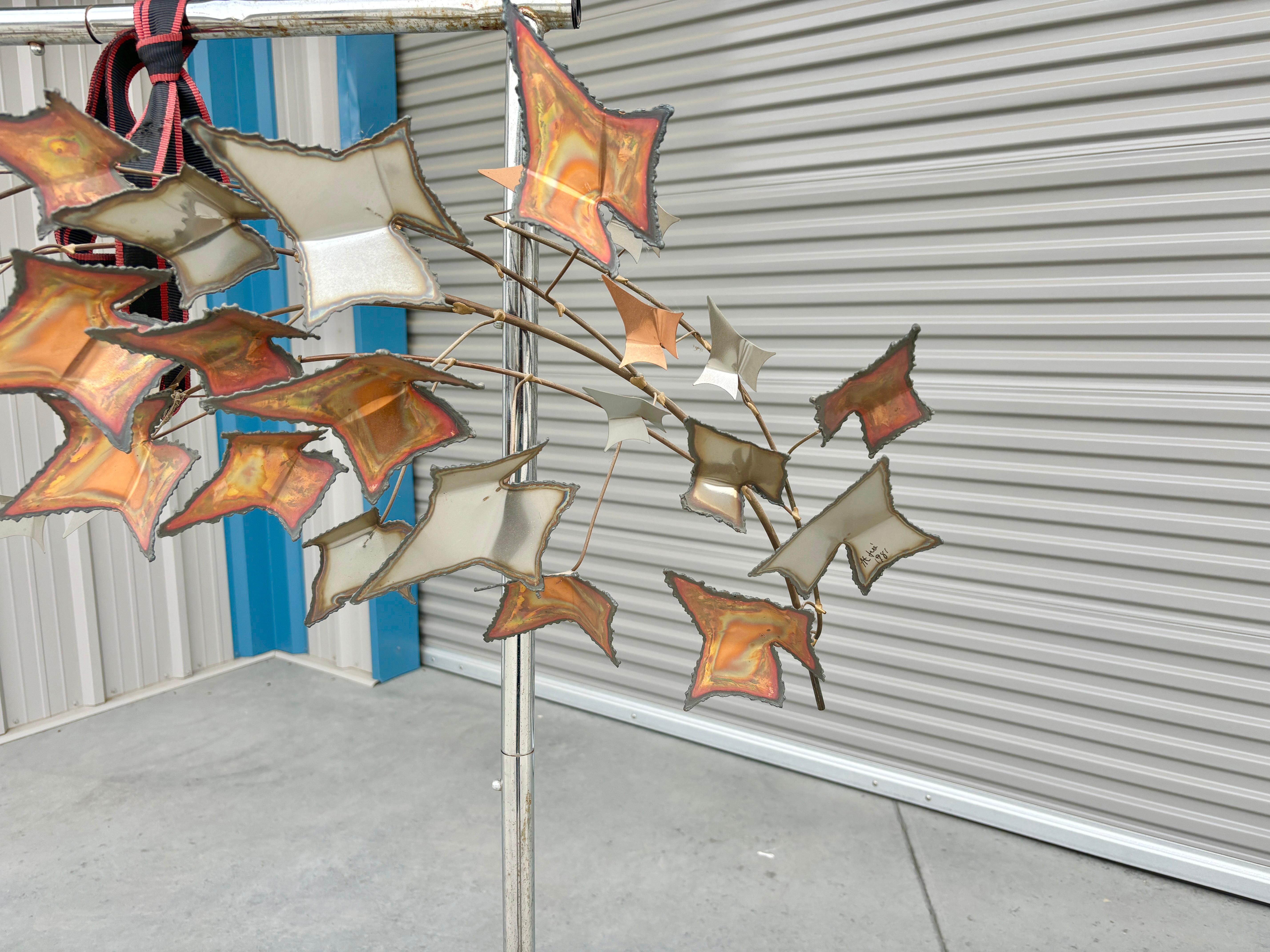 Vintage Autumn Leaf Sculpture by Curtis Jere In Good Condition For Sale In North Hollywood, CA