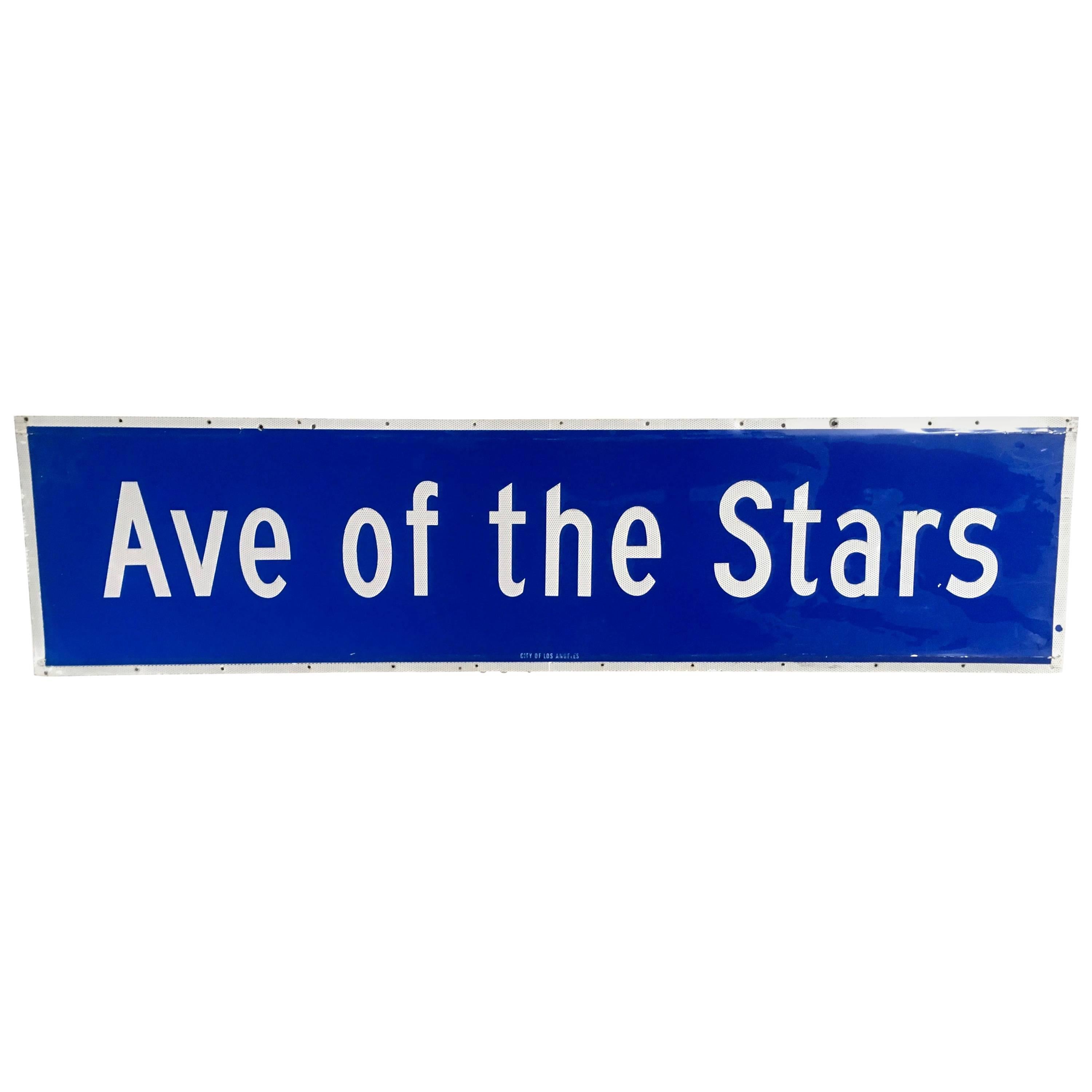 Vintage "Ave of the Stars" Los Angeles Street Sign