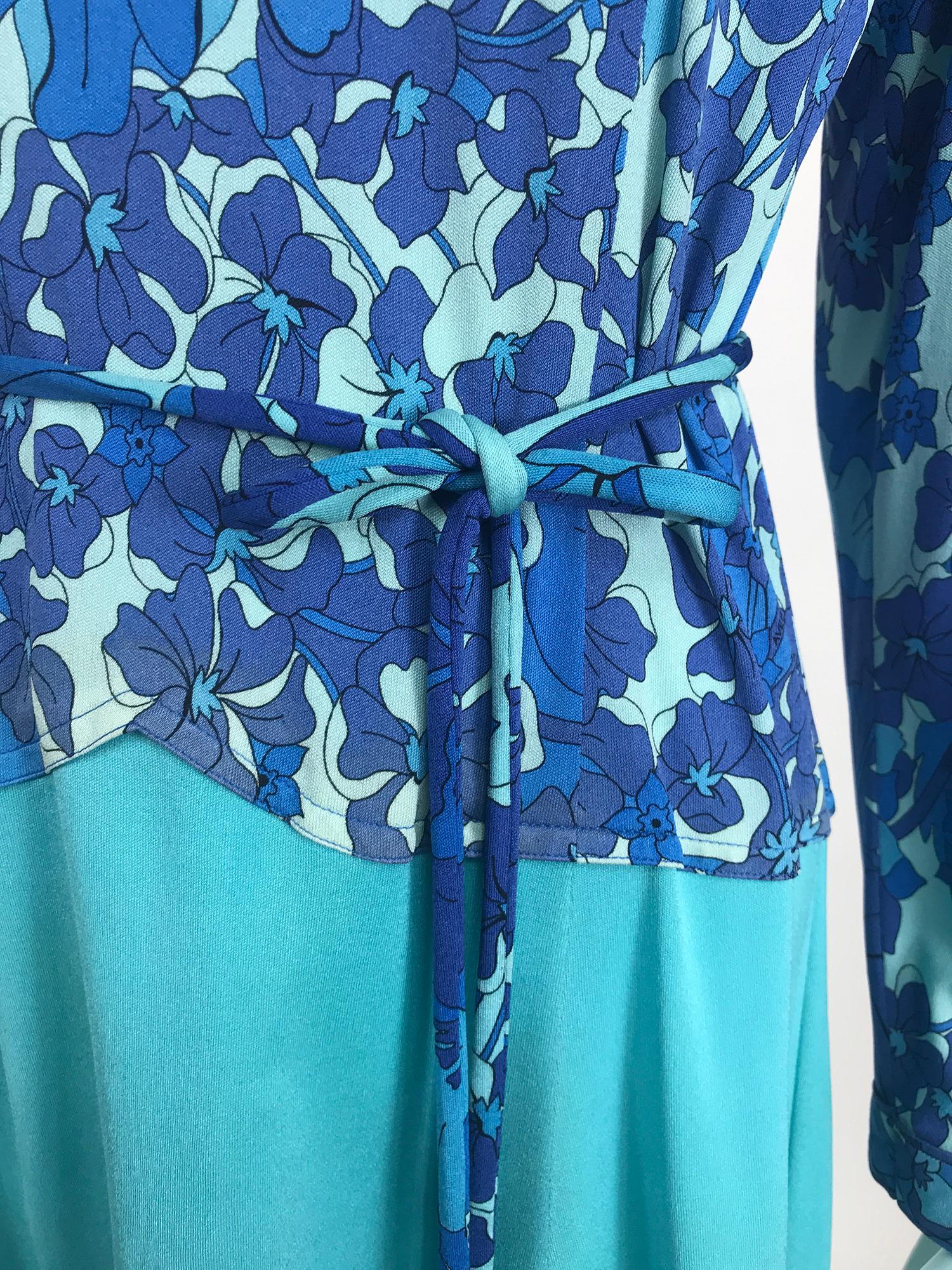 Vintage Averado Bessi Silk Print Dress and Belt 7