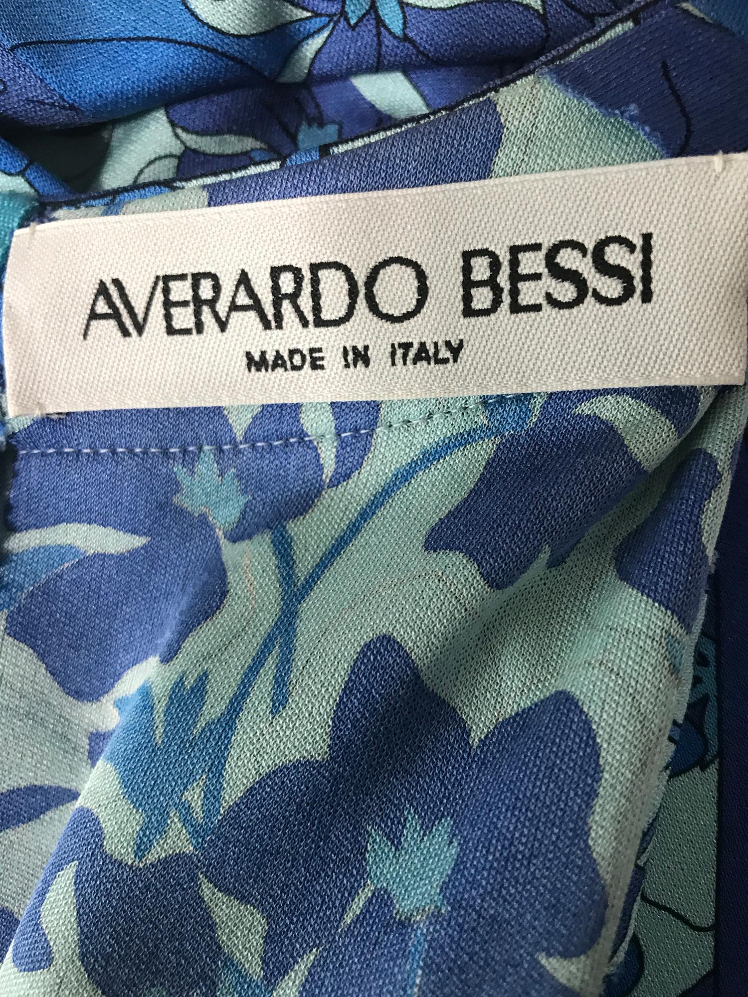 Vintage Averado Bessi Silk Print Dress and Belt 9