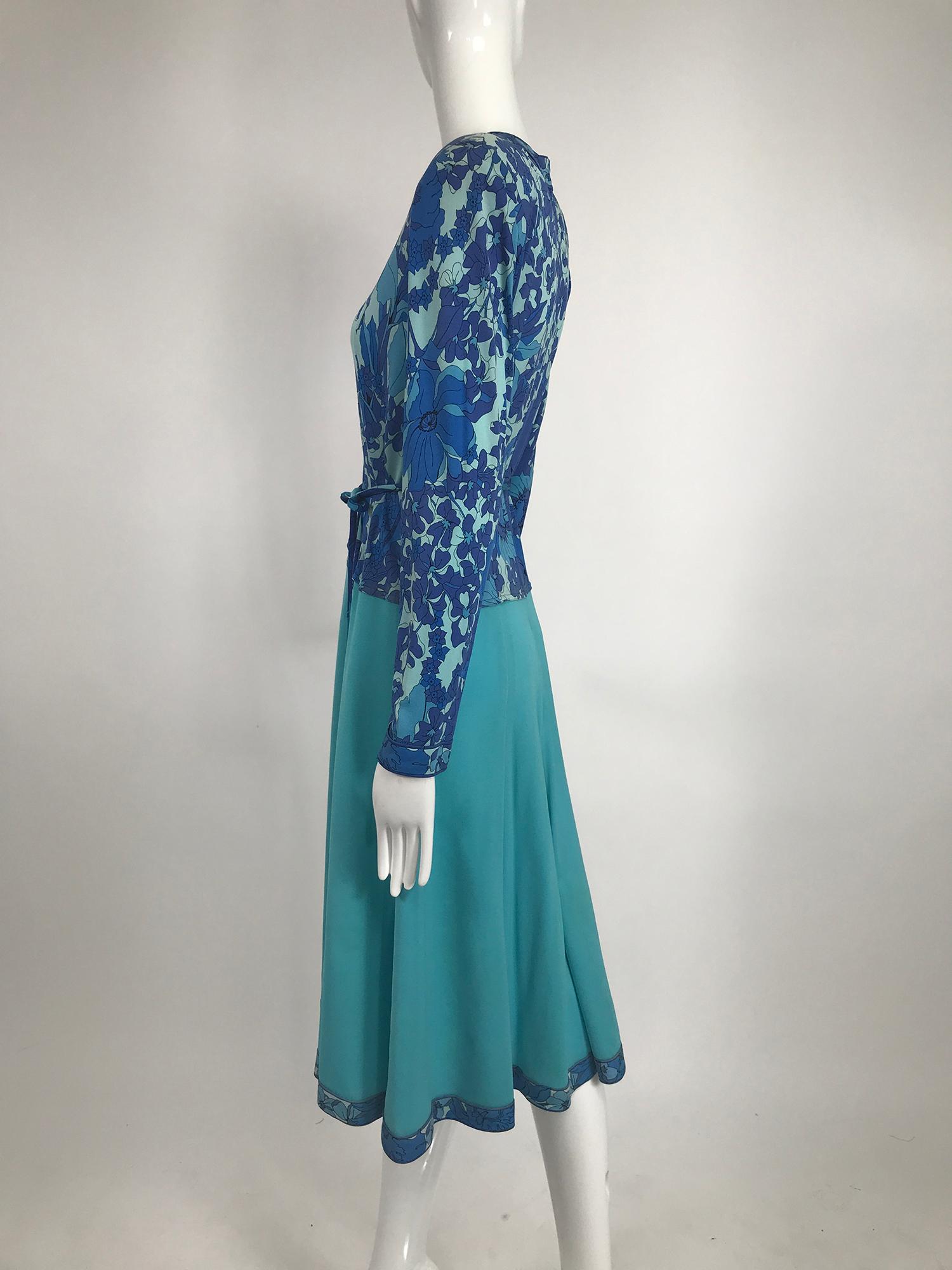 Vintage Averado Bessi Silk Print Dress and Belt 3
