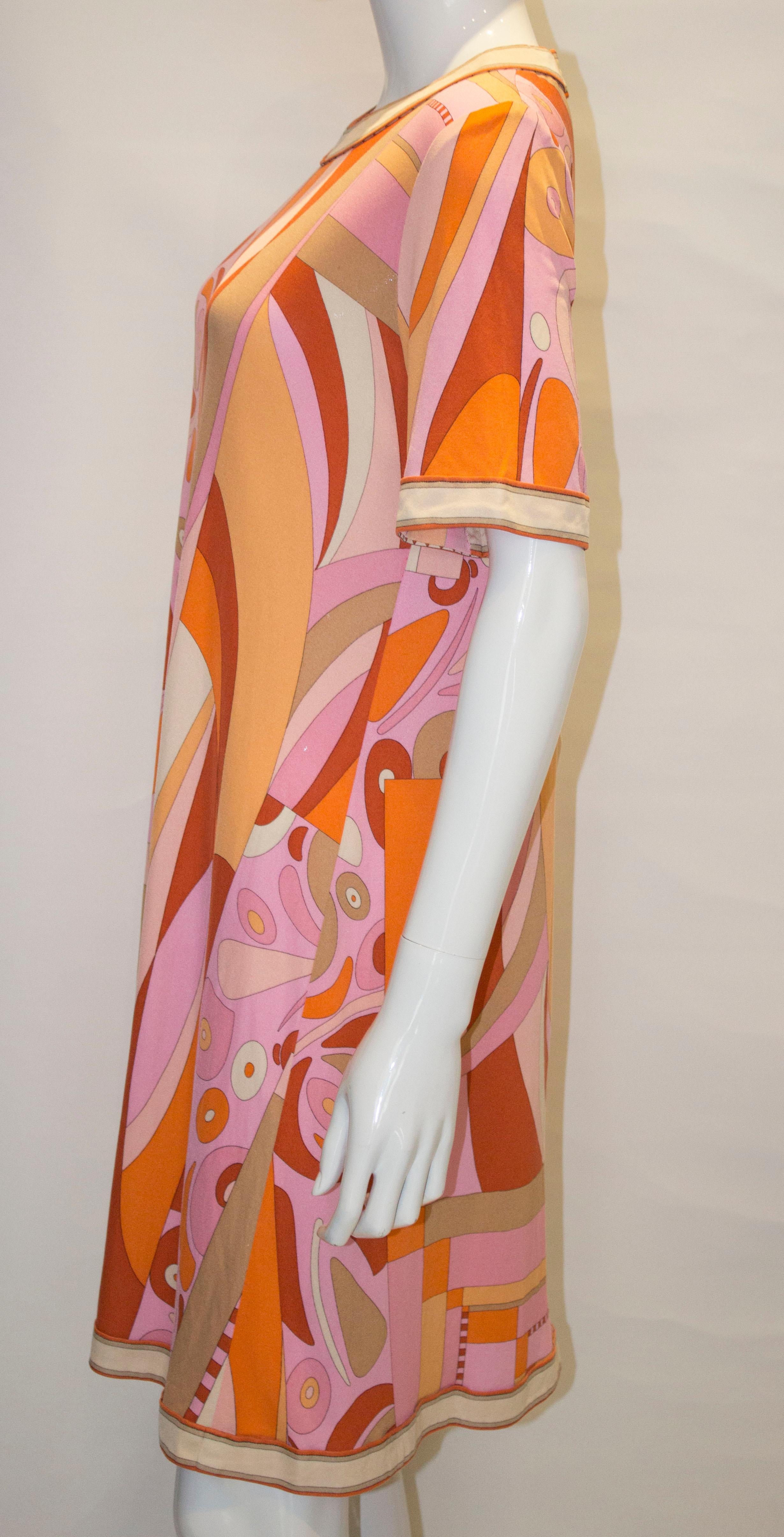 Orange Vintage Averardo Bessi Silk Jersey Dress