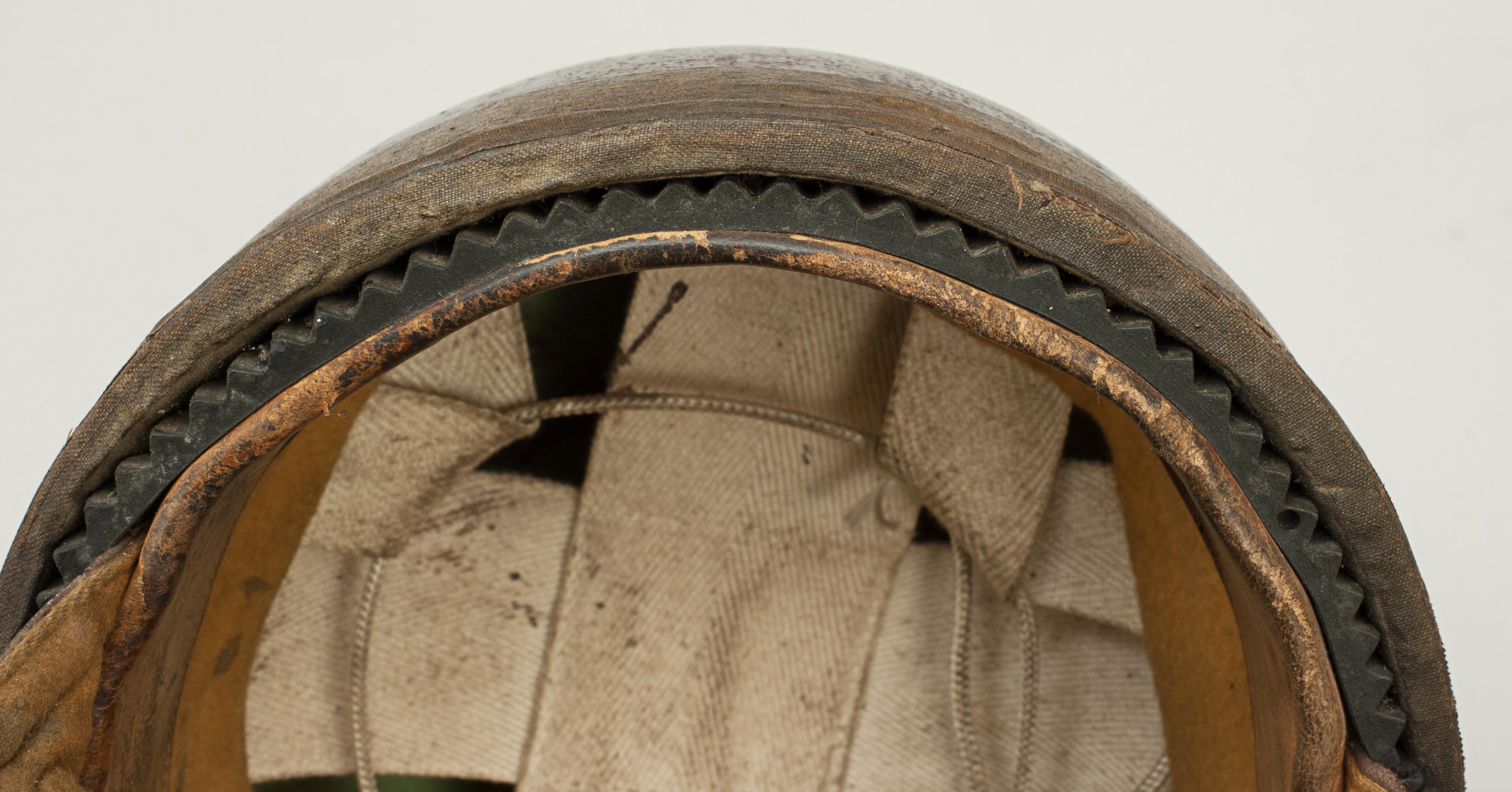 Mid-20th Century Vintage Aviakit Trackstar Motorcycle Helmet, Acu Pattern