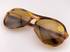Vintage Aviator Medium Tortoise Paul Newman Style Sunglasses 1970 France