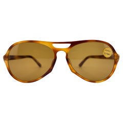 Vintage Aviator Medium Tortoise Paul Newman Style Sunglasses 1970 France