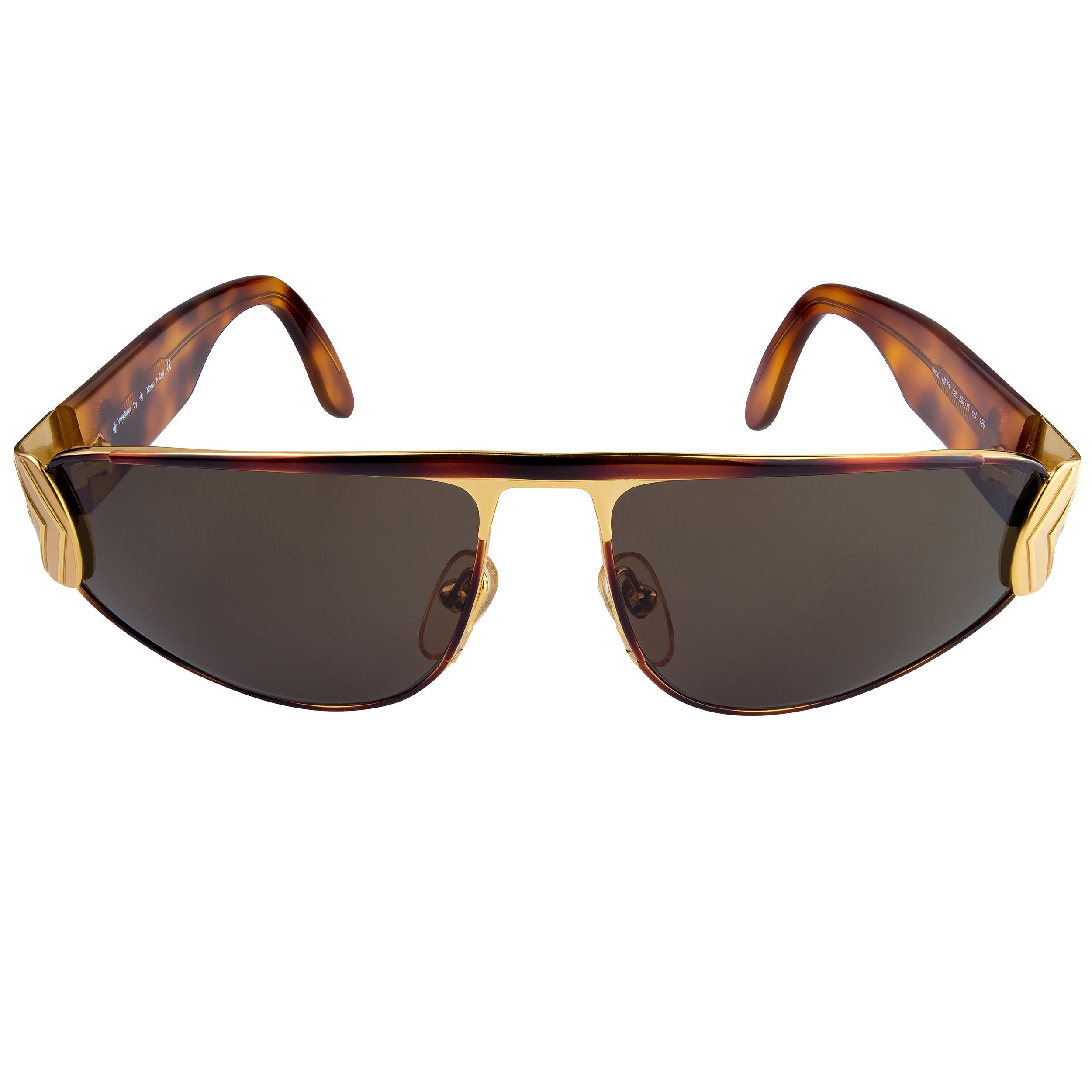 Prince Egon Von Furstenberg sunglasses, made in Italy in the 1980s. 

Before Diane, there was Egon. Egon was a prince from Switzerland and he married Diane and thus made Diane Von Furstenburg a princess. An acclaimed fashion designer, he was a