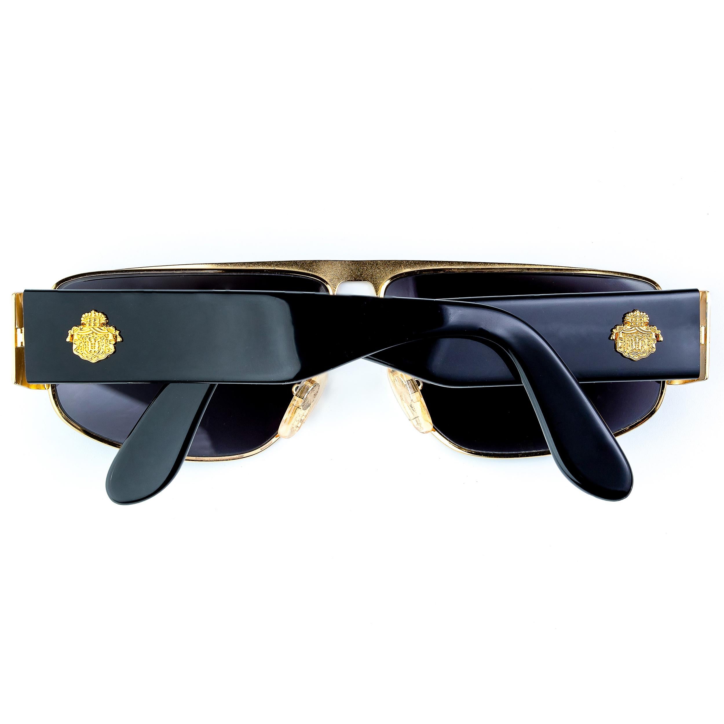 Men's Vintage aviator sunglasses by Egon von Furstenberg, Italy 1980s For Sale