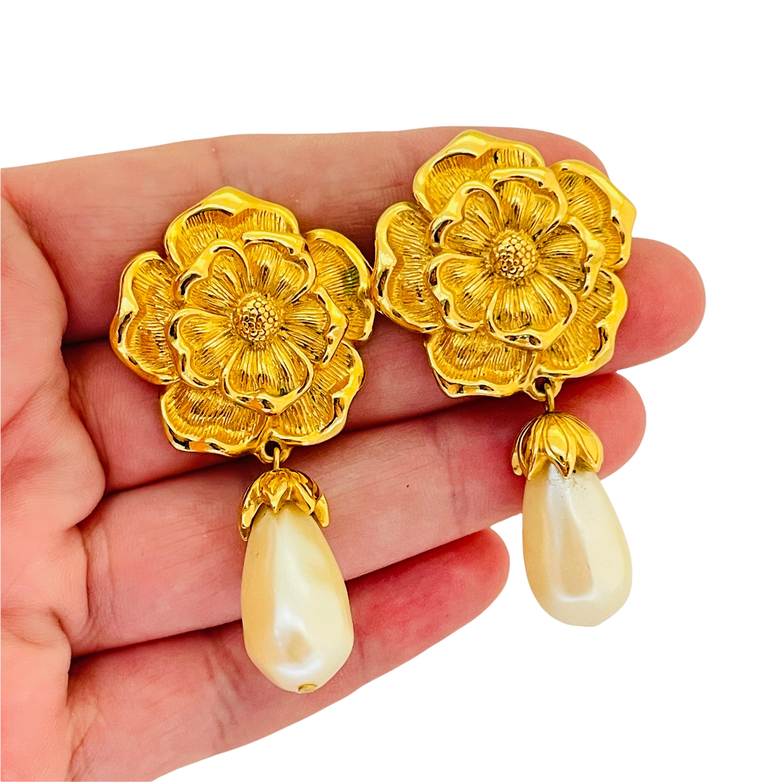 avon gold earrings