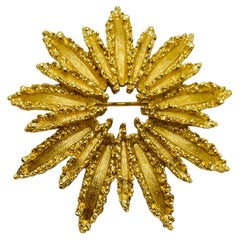 Vintage AVON signierte goldfarbene Blumen-Designerbrosche, Vintage