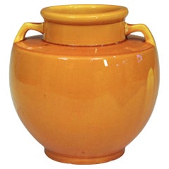 Vintage Awaji Pottery Art Deco Atomic Gelbe Vintage-Vase
