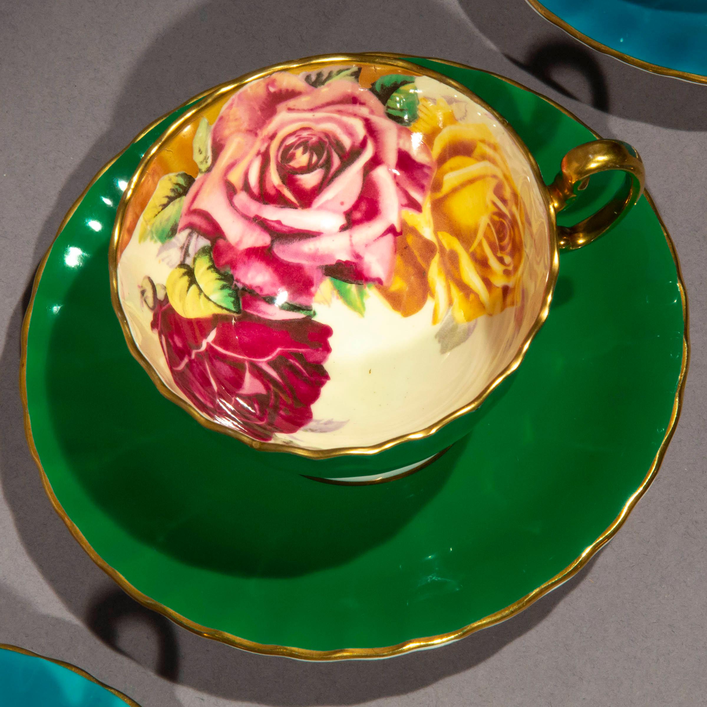 Vintage Aynsley Porcelain Fruit and Roses Tea Set, by JA Bailey and D Jones 2