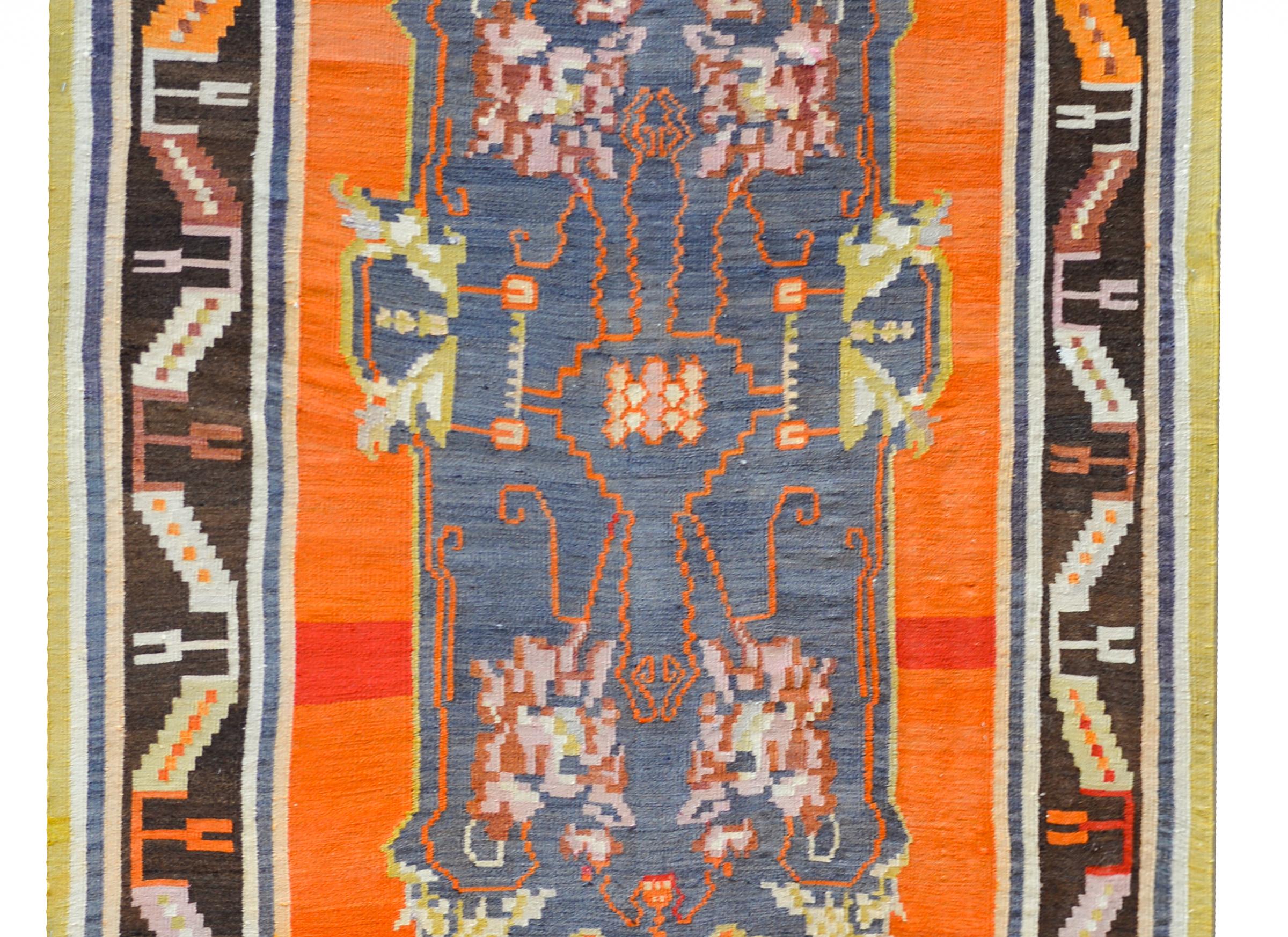Azerbaijani Vintage Azari Kilim Rug For Sale