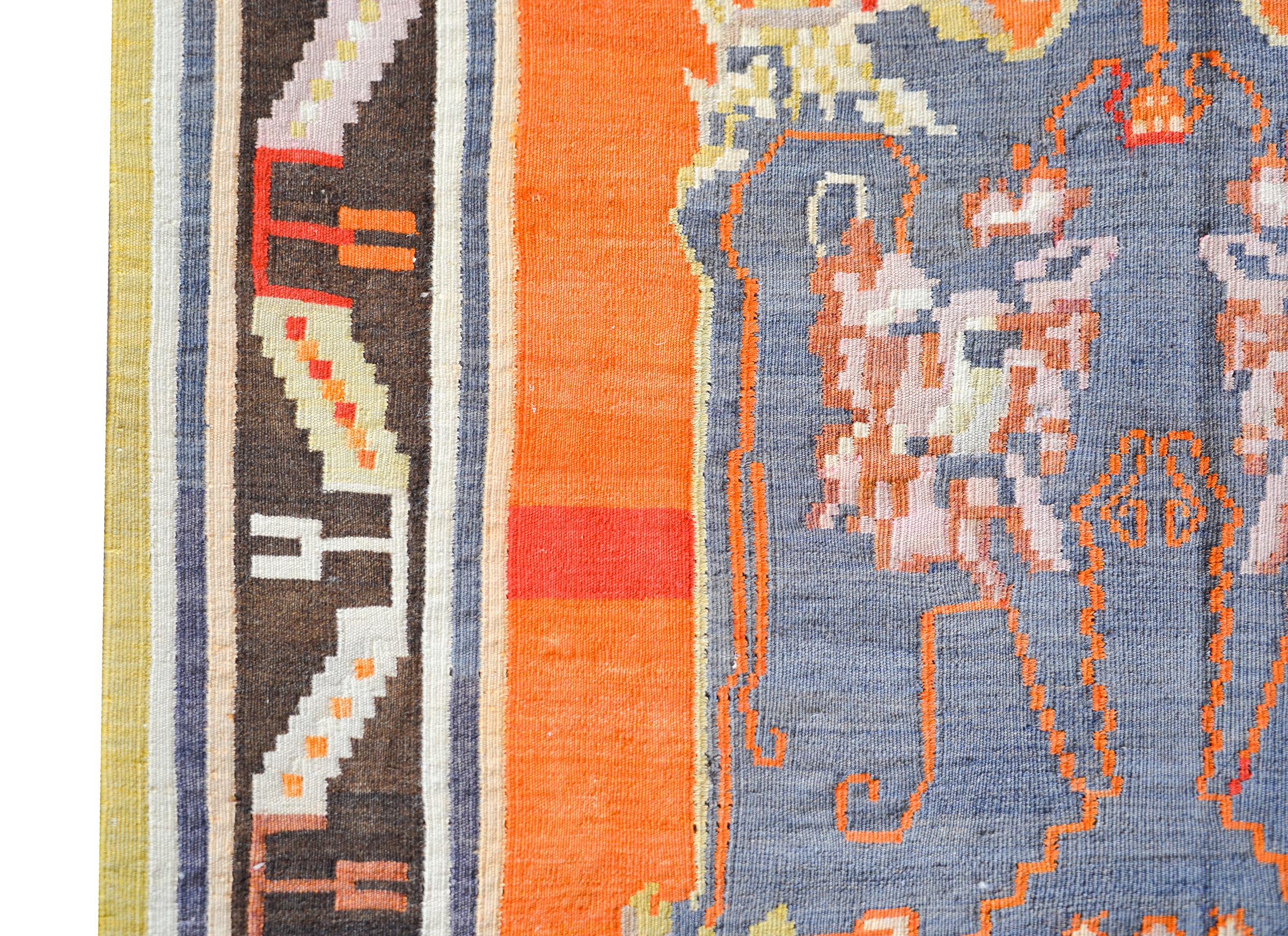 20th Century Vintage Azari Kilim Rug For Sale