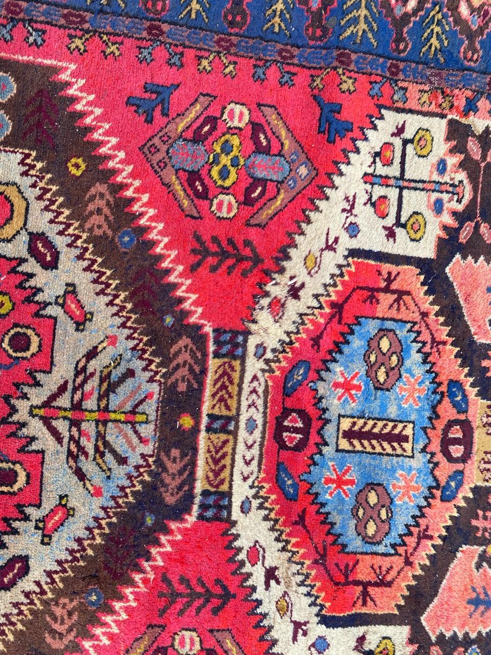 Bobyrug's Vintage Aserbaidschan Schirwan Teppich im Zustand „Relativ gut“ im Angebot in Saint Ouen, FR