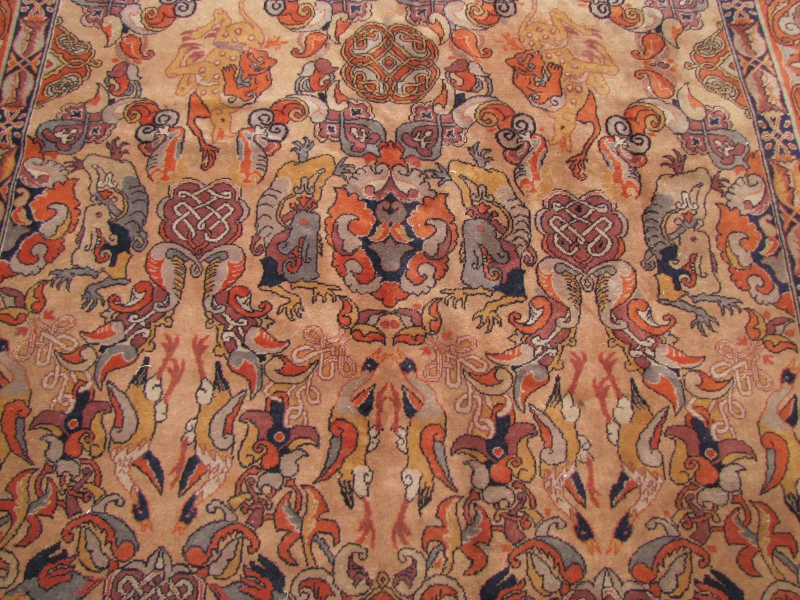 Azerbaijani Vintage Azerbaijan Caucasian Decorative Rug