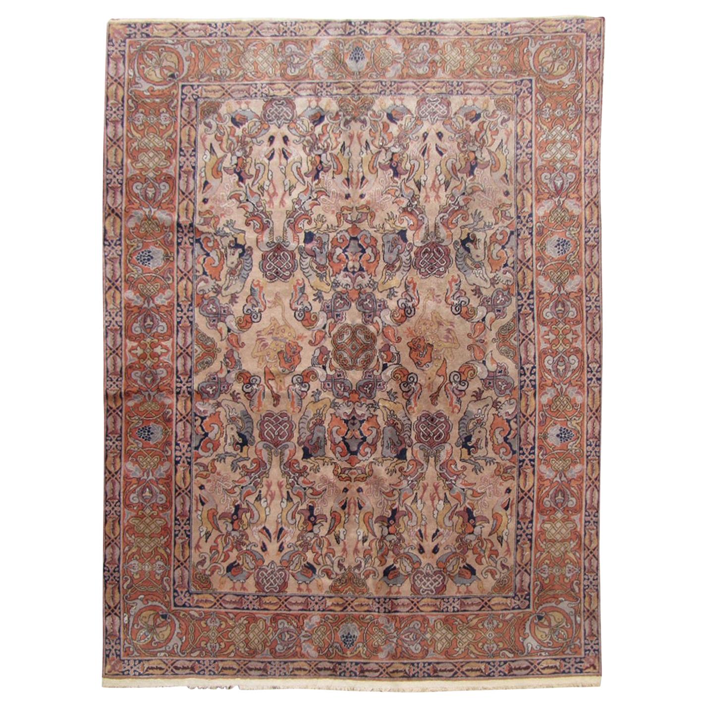 Bobyrug’s Vintage Azerbaijan Caucasian Decorative Rug