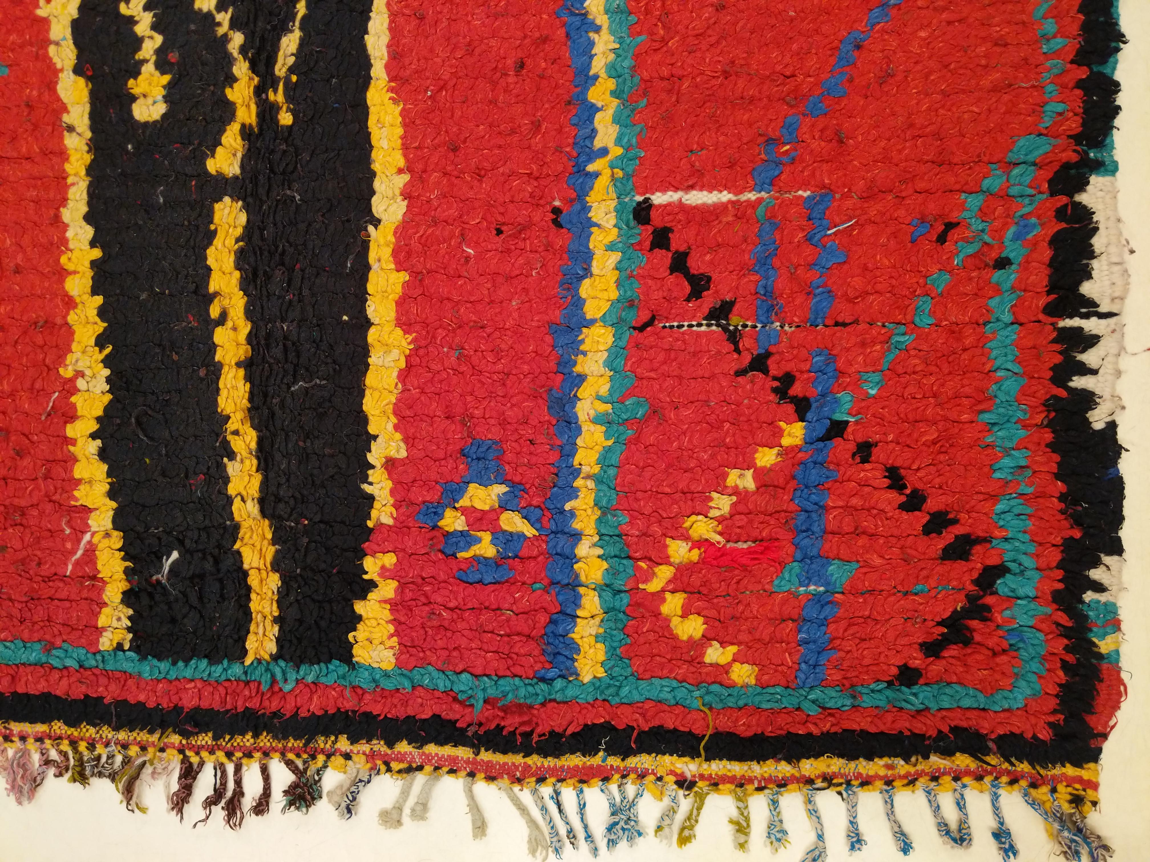 Vintage Azilal Abstract Berber Moroccan Rug For Sale 1